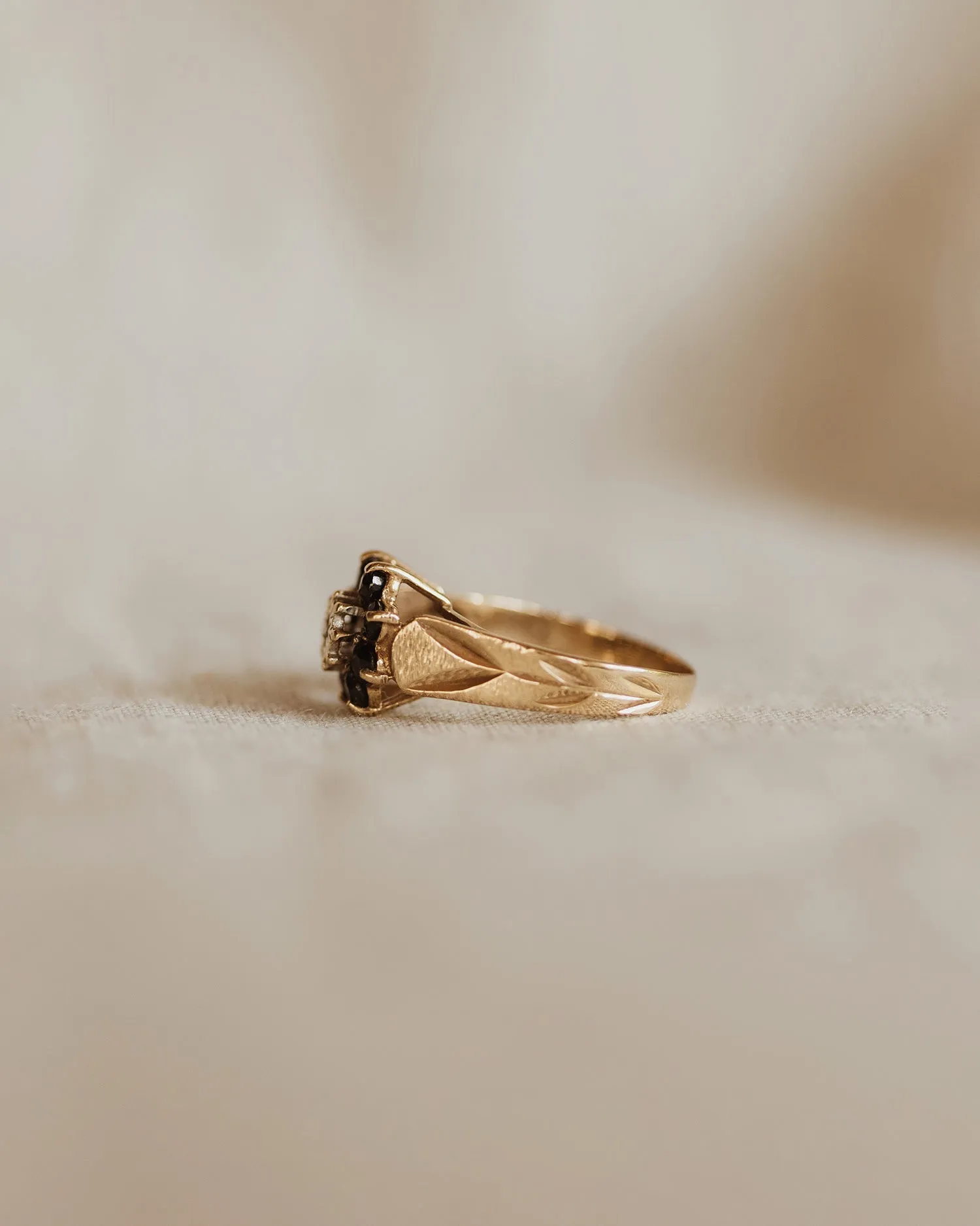 Gladys 9ct Gold Sapphire & Diamond Ring sold by Rock n Rose product image thumbnail 5