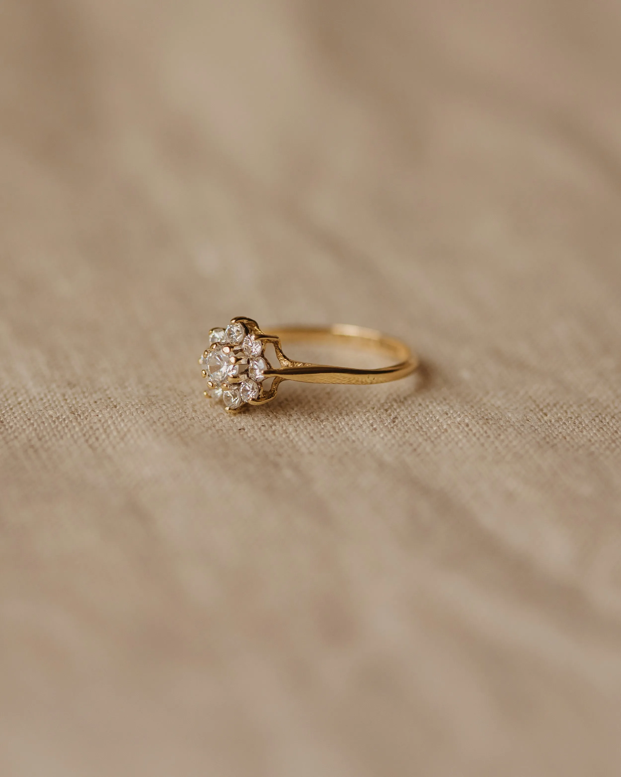 Chrissie 1983 9ct Gold CZ Cluster Ring sold by Rock n Rose product image thumbnail 4