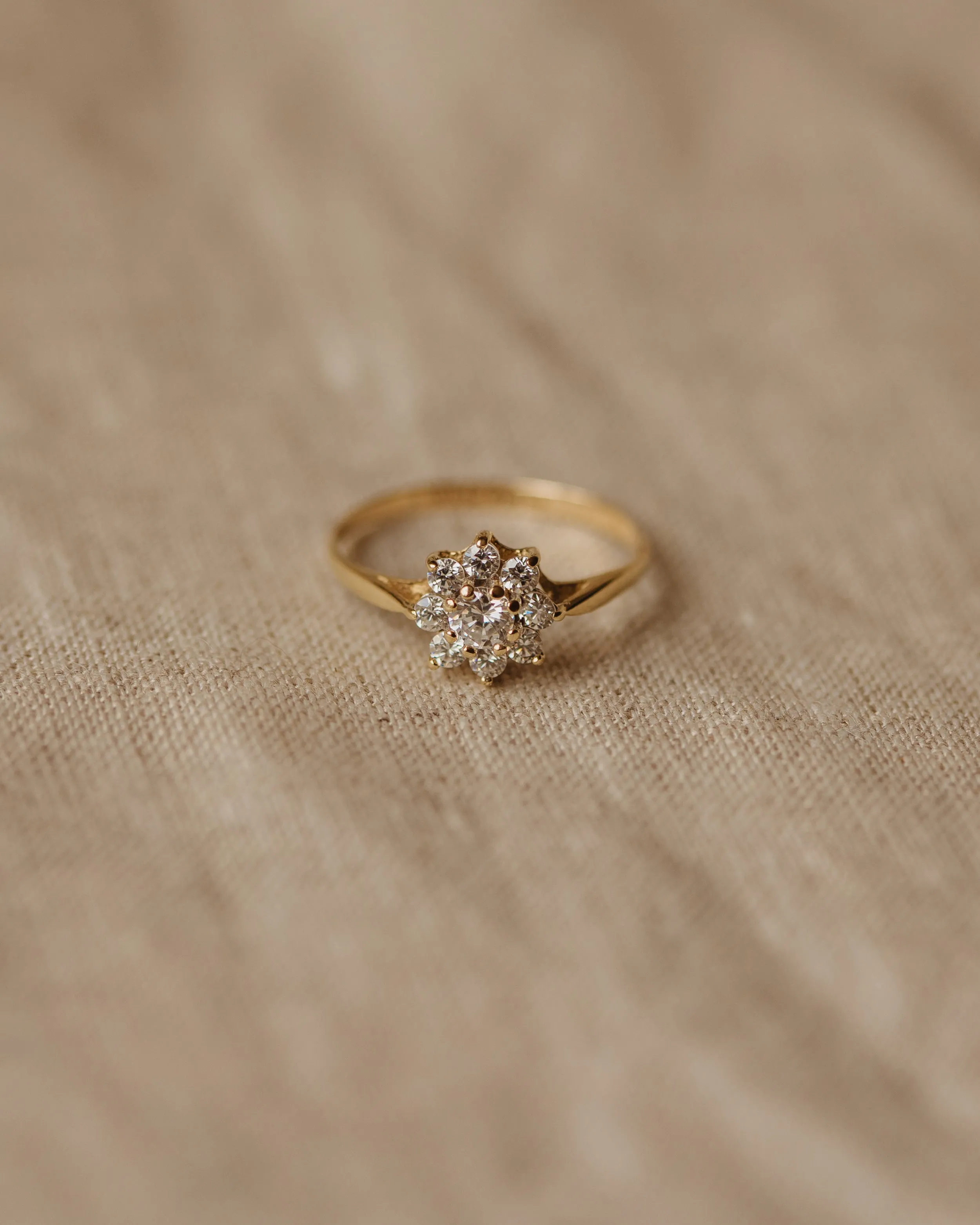 Chrissie 1983 9ct Gold CZ Cluster Ring sold by Rock n Rose product image thumbnail 2