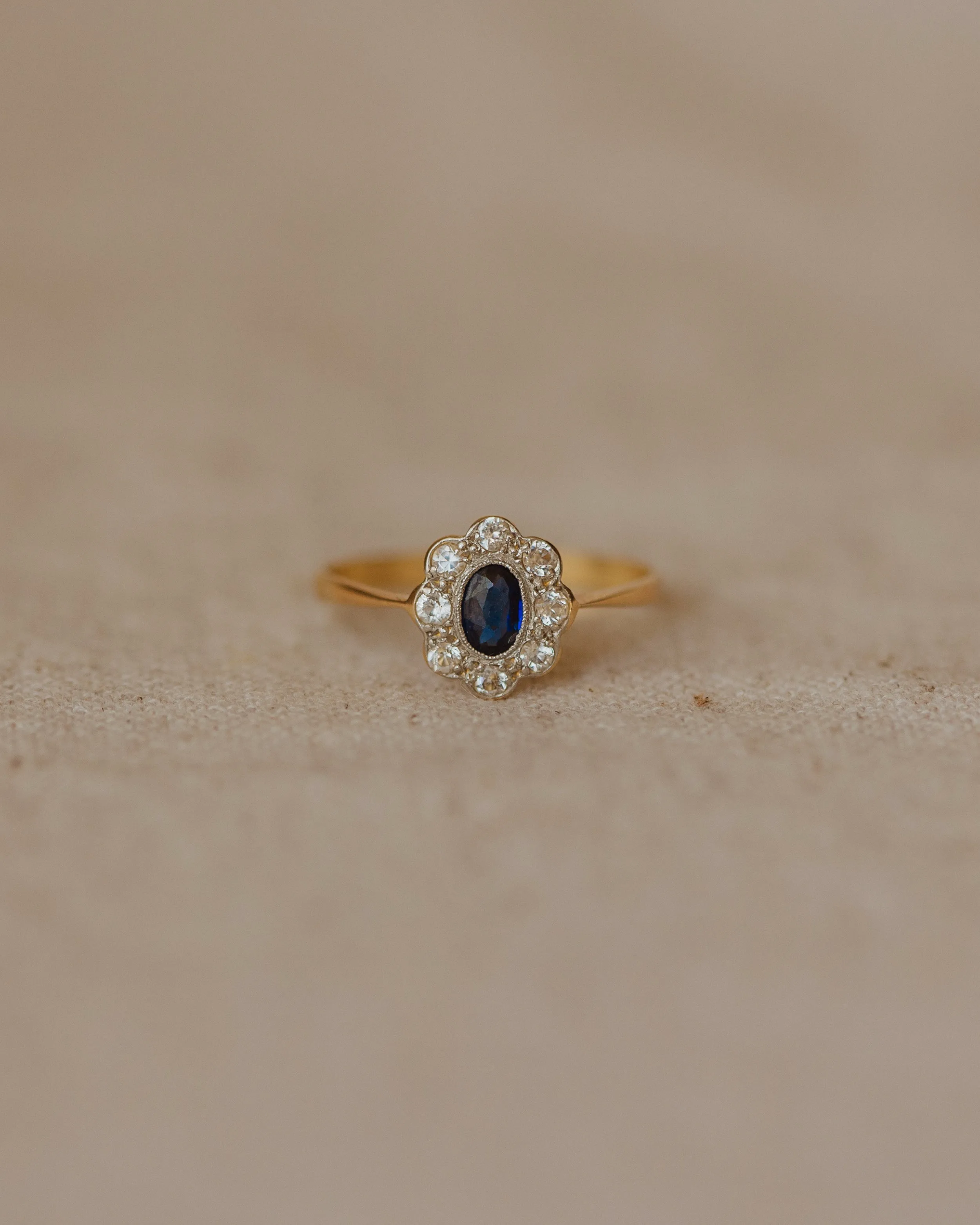 Viola Antique 18ct Gold Paste Flower Cluster Ring sold by Rock n Rose product image thumbnail 3