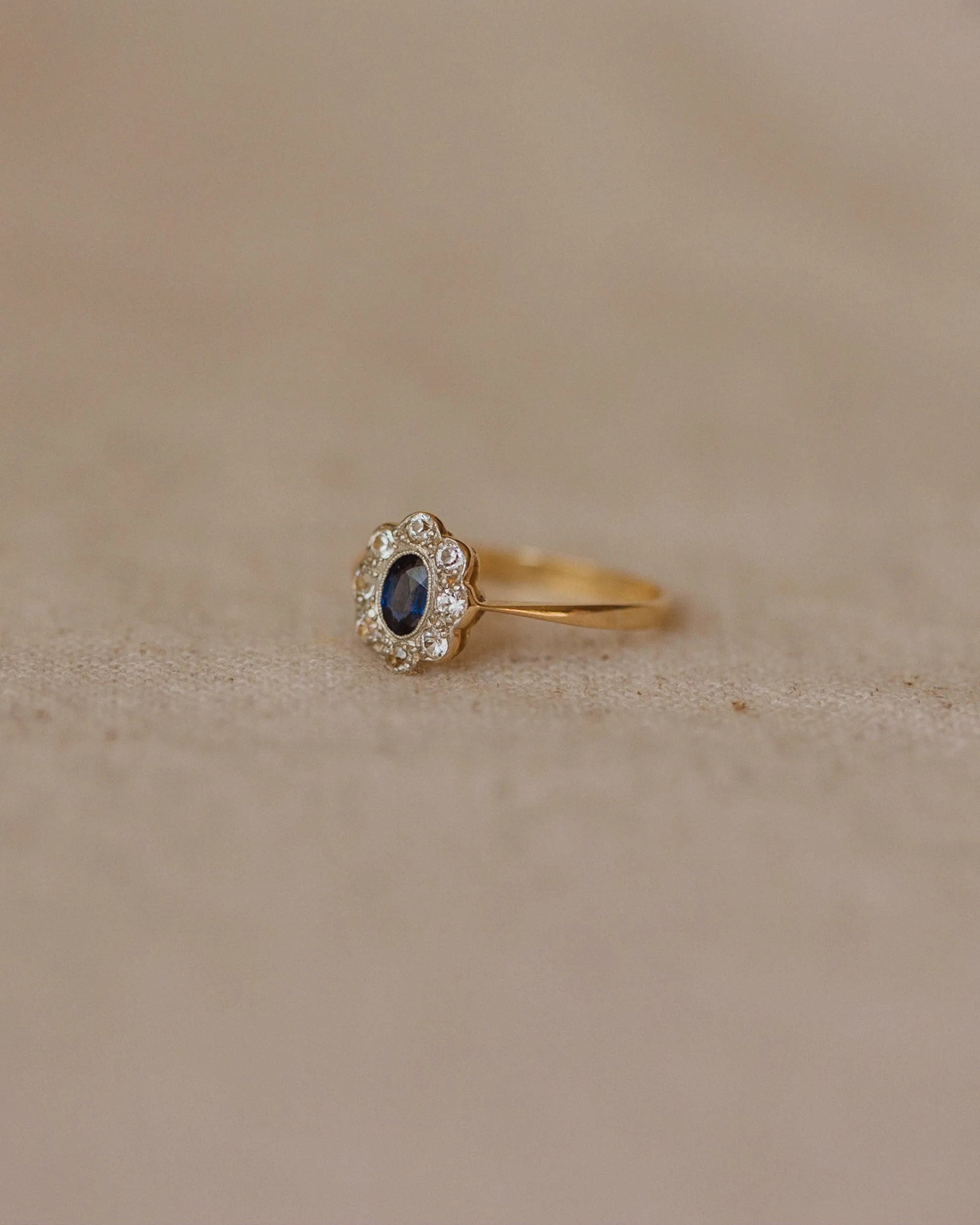 Viola Antique 18ct Gold Paste Flower Cluster Ring sold by Rock n Rose product image thumbnail 4