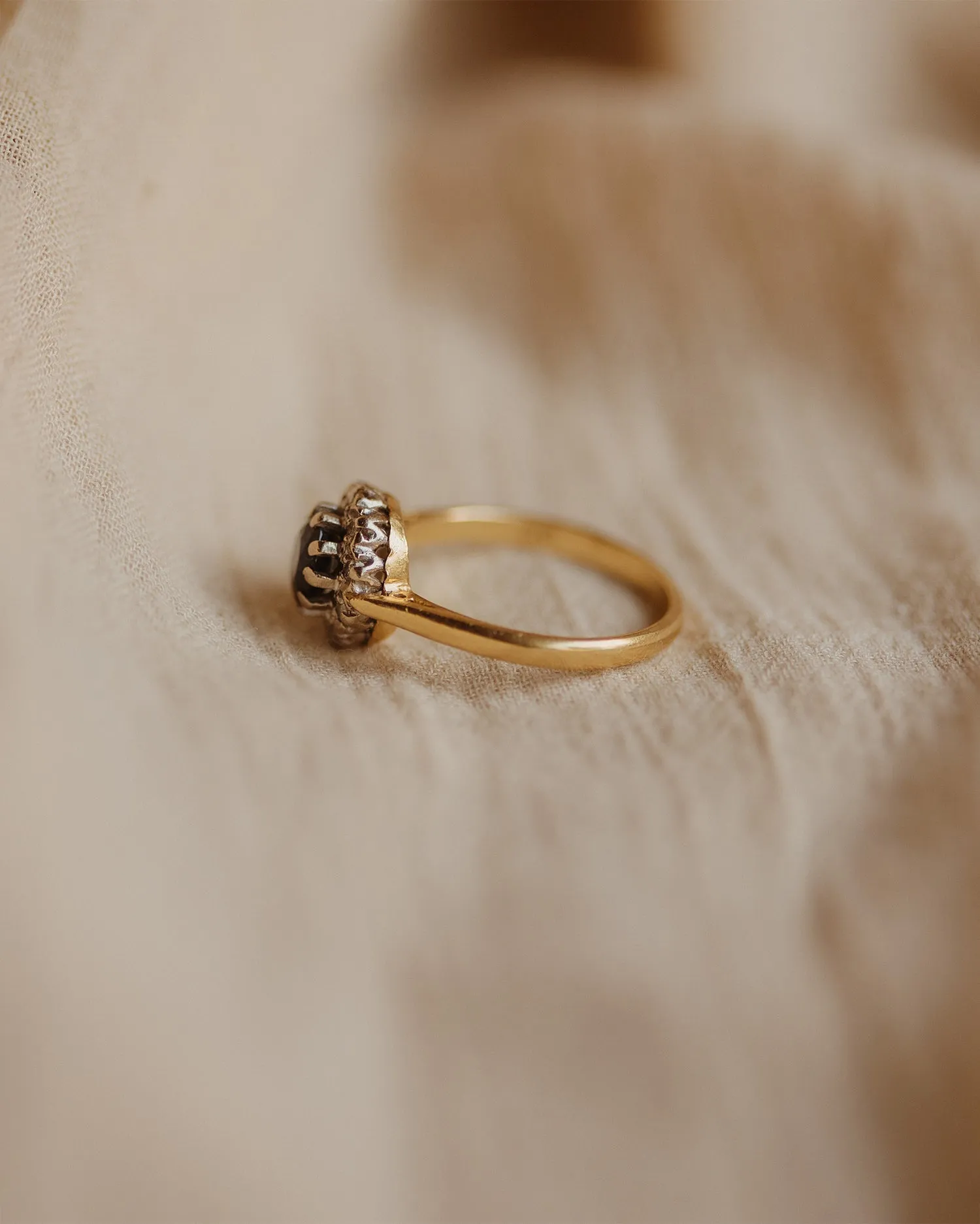 Vivian 18ct Gold Vintage Sapphire & Diamond Ring sold by Rock n Rose product image thumbnail 5