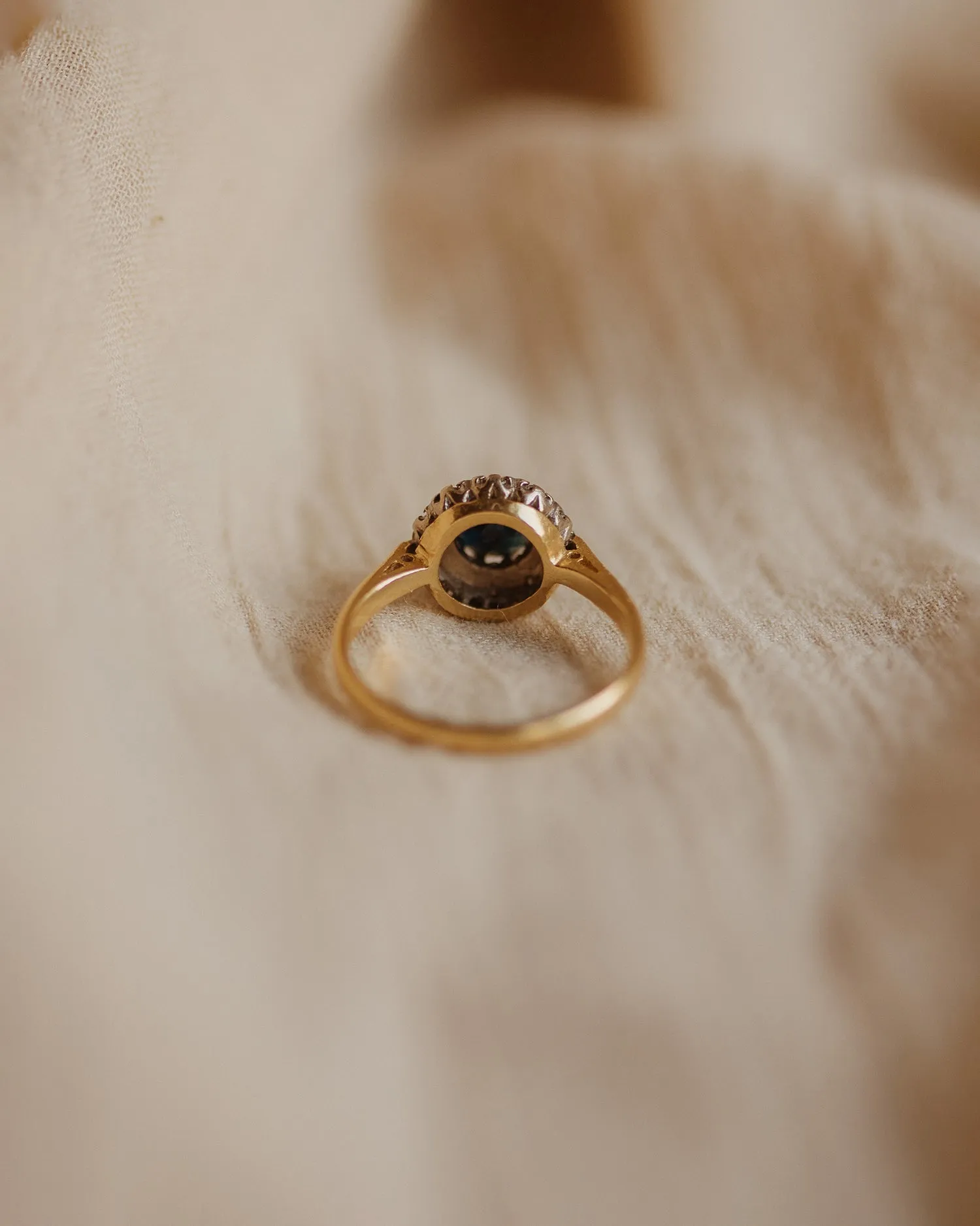 Vivian 18ct Gold Vintage Sapphire & Diamond Ring sold by Rock n Rose product image thumbnail 4