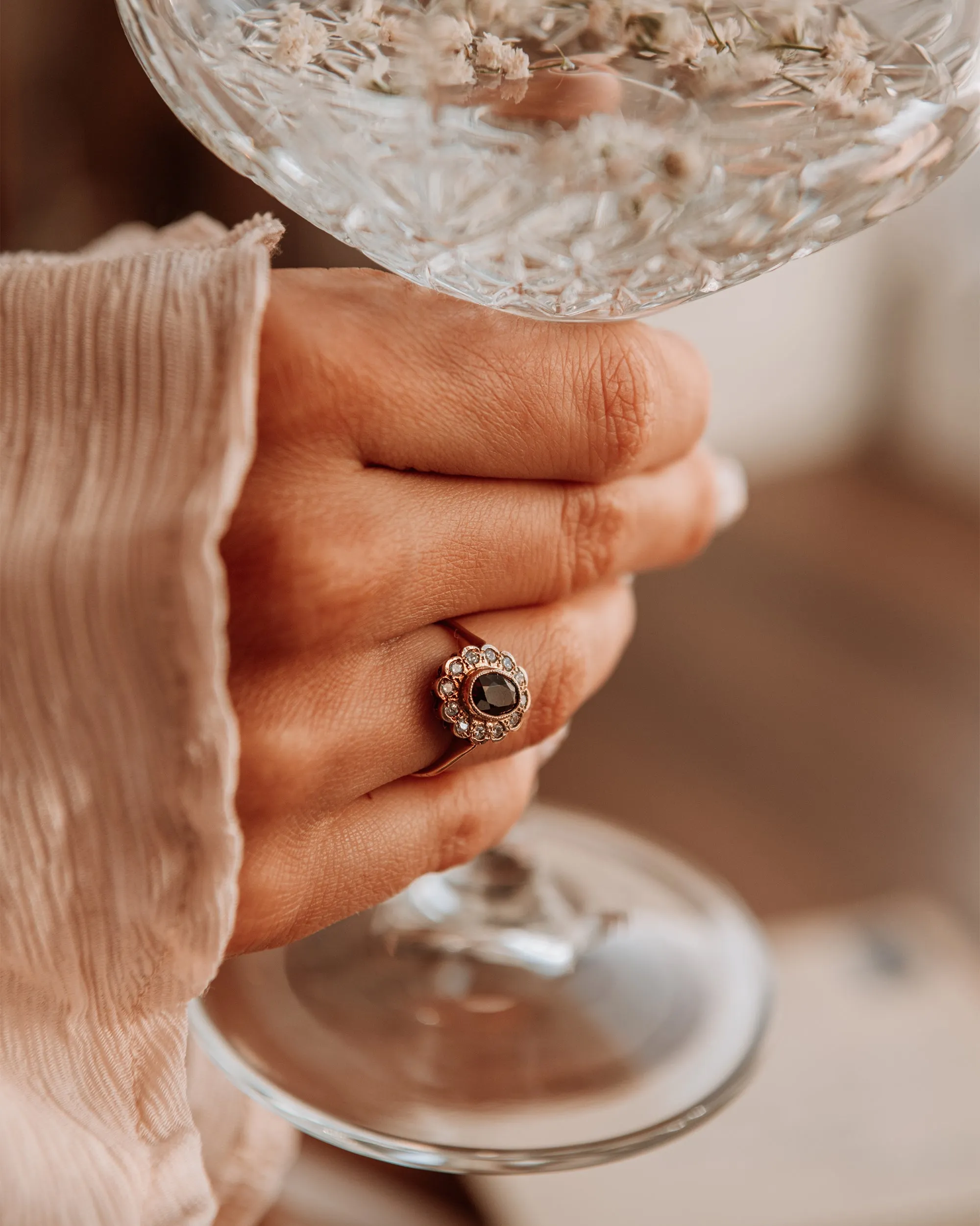 Josephine 9ct Gold Vintage Garnet Ring sold by Rock n Rose