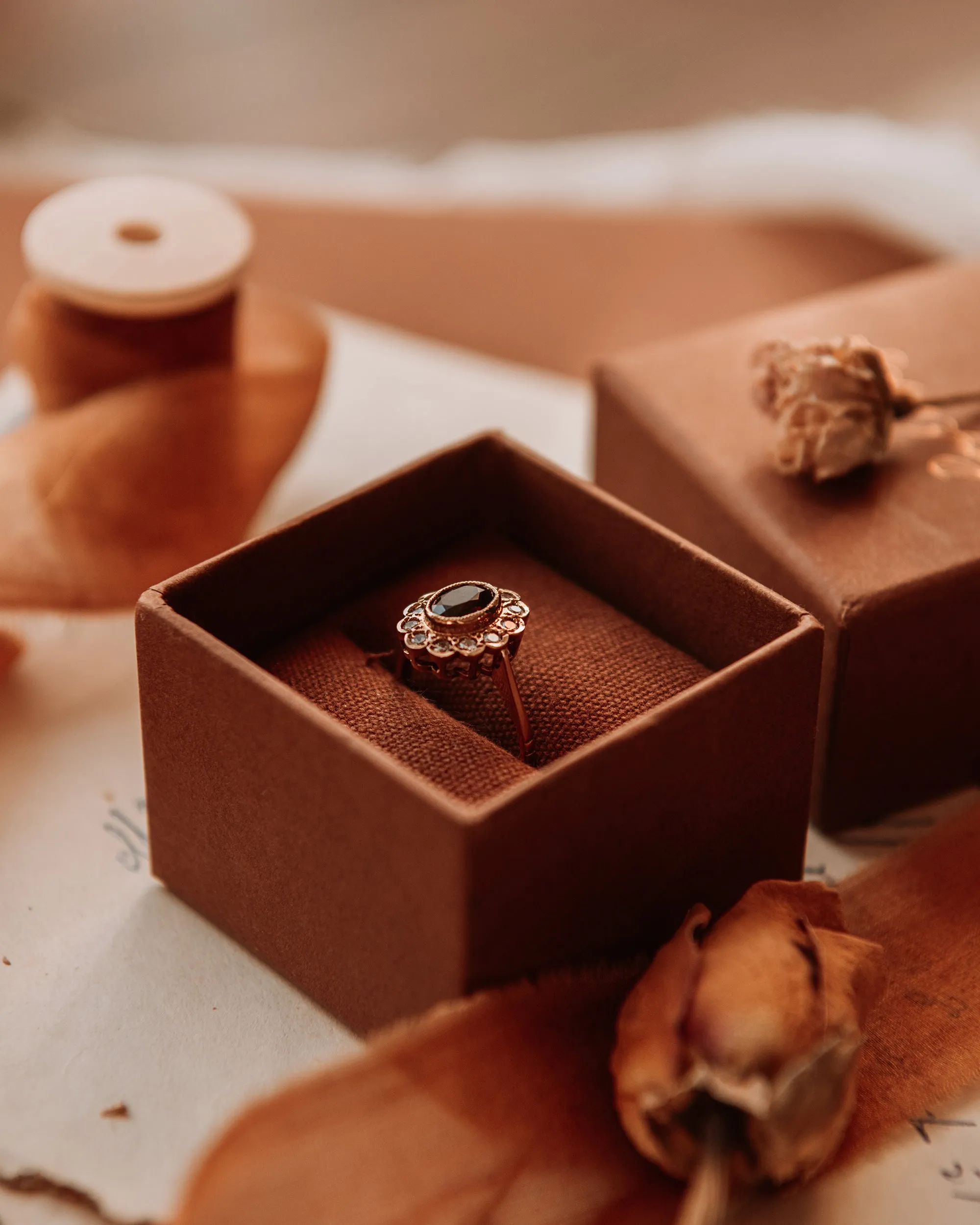 Josephine 9ct Gold Vintage Garnet Ring sold by Rock n Rose product image thumbnail 2