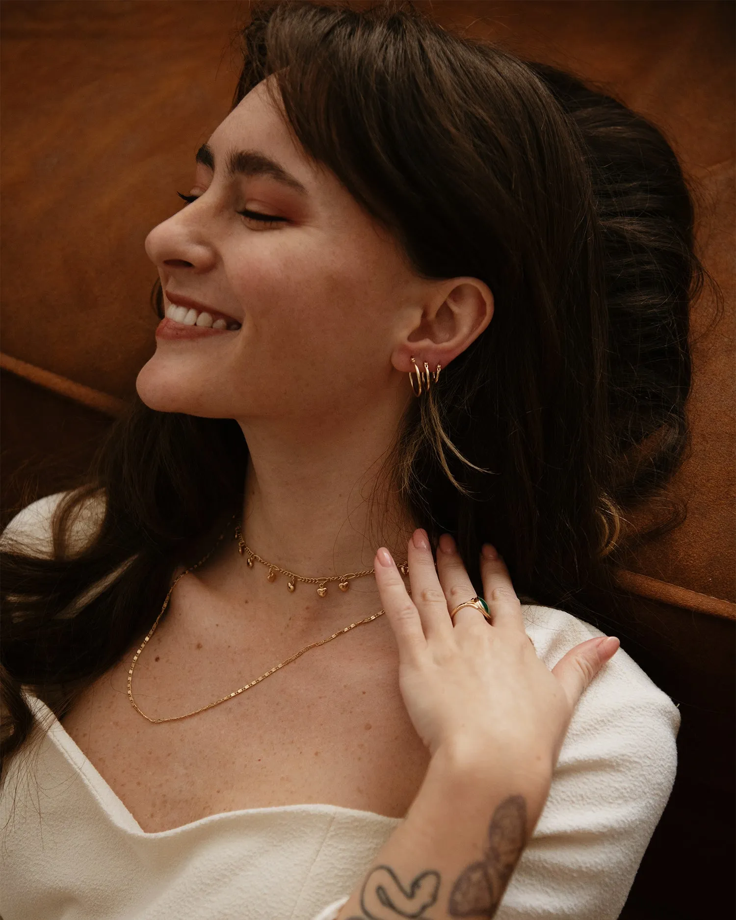 Irma Gold Vermeil 15mm Hoops sold by Rock n Rose product image thumbnail 4