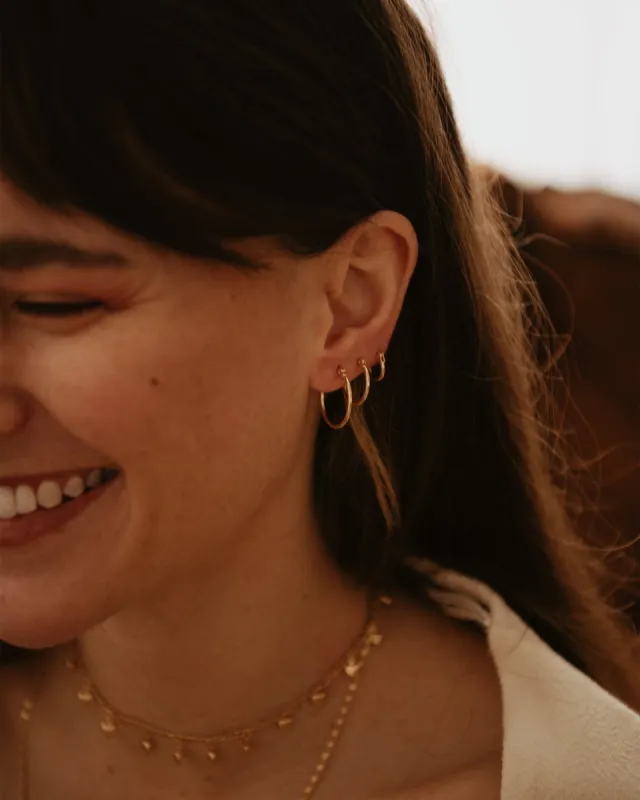 Irma Gold Vermeil 15mm Hoops sold by Rock n Rose