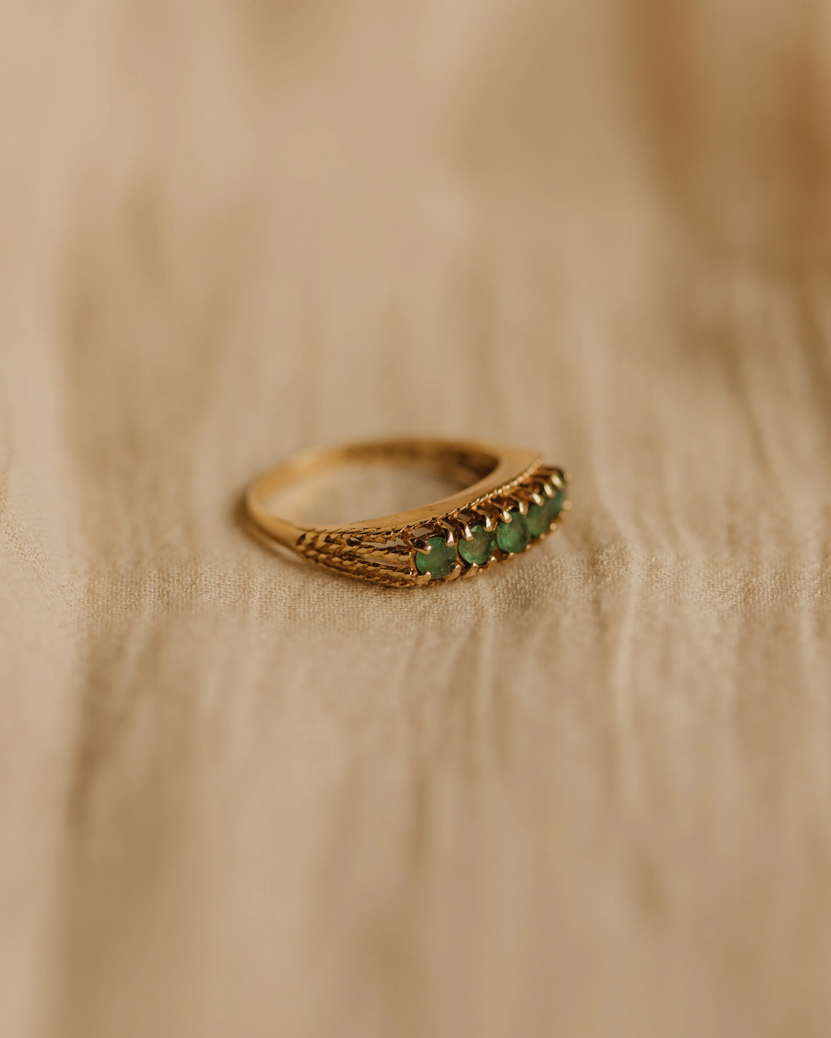 Minnie 1982 9ct Gold Emerald Ring sold by Rock n Rose product image thumbnail 3