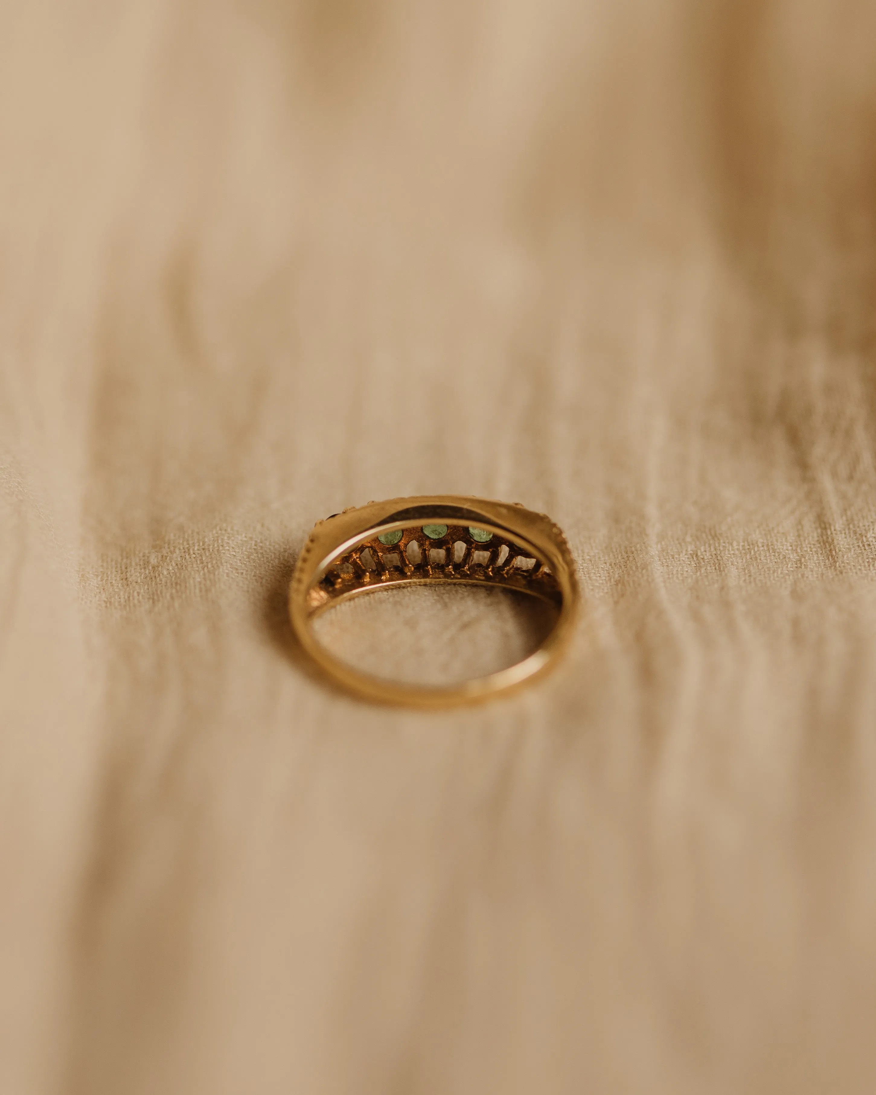 Minnie 1982 9ct Gold Emerald Ring sold by Rock n Rose product image thumbnail 4