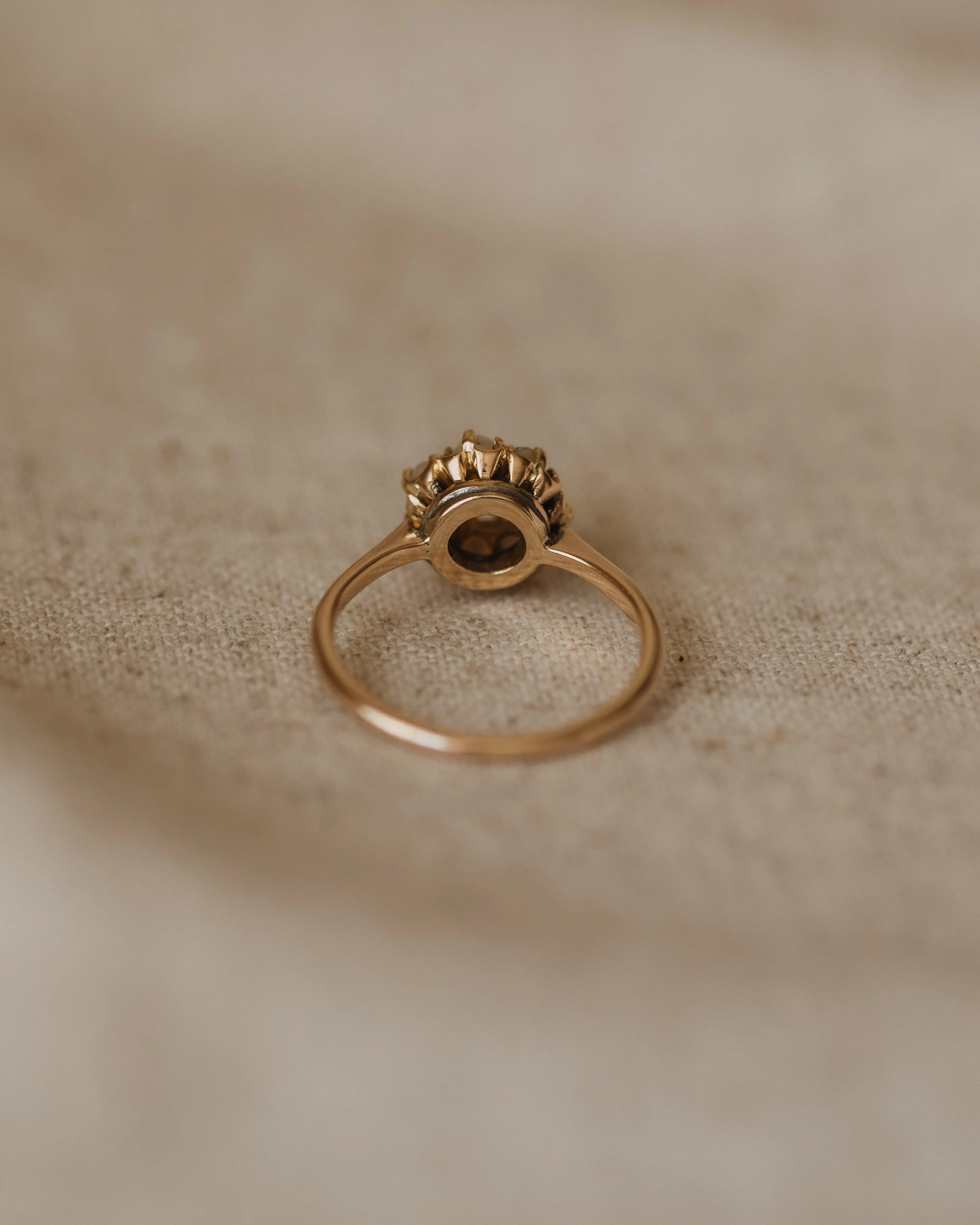 Winifred Antique 18ct Gold Pearl & Diamond Cluster Ring sold by Rock n Rose product image thumbnail 5