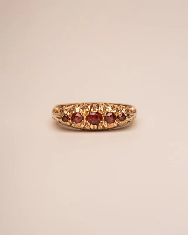 Lavinia 9ct Gold Garnet Ring sold by Rock n Rose