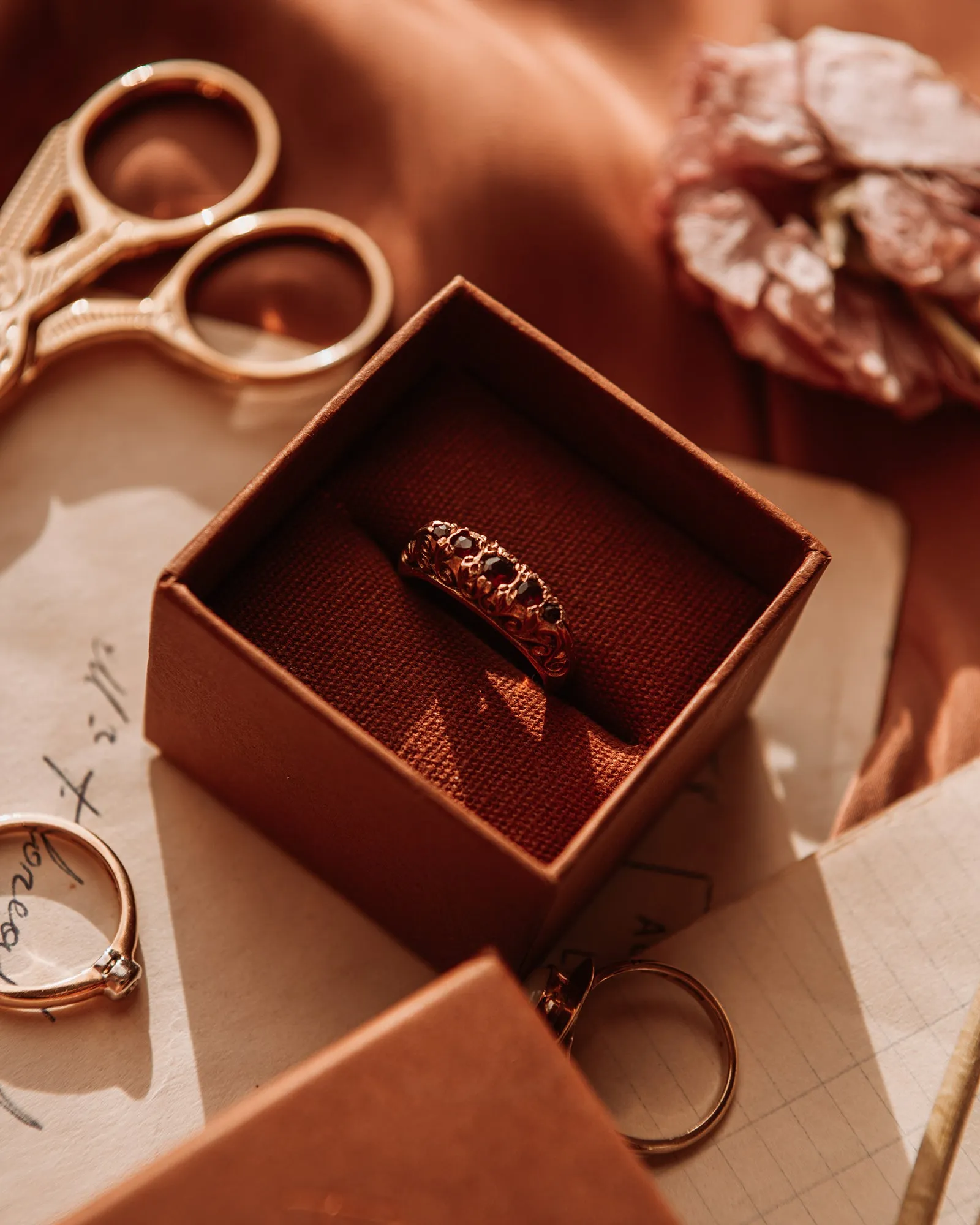 Lavinia 9ct Gold Garnet Ring sold by Rock n Rose product image thumbnail 4