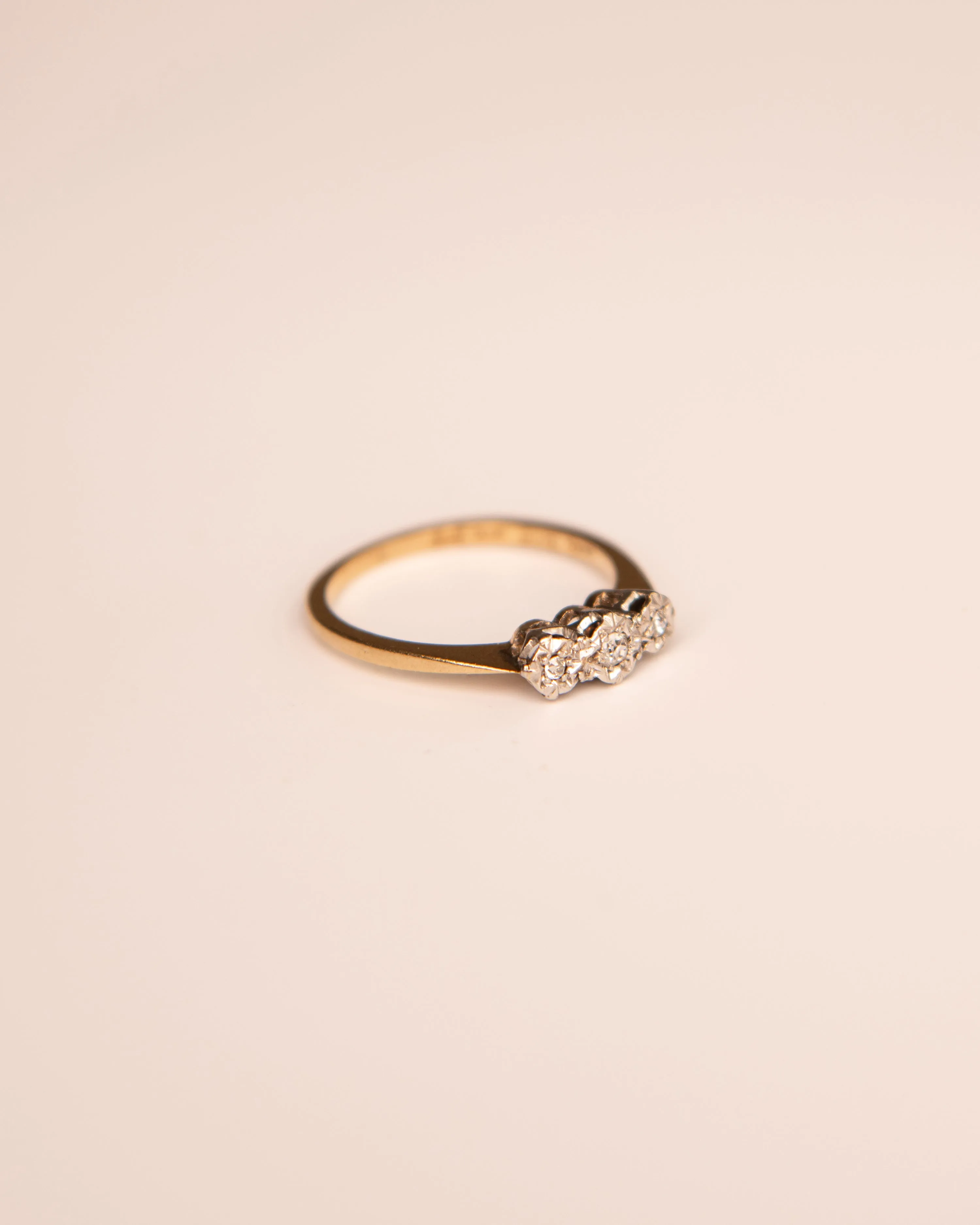 Laurel 9ct Gold Diamond Trilogy Ring sold by Rock n Rose product image thumbnail 4