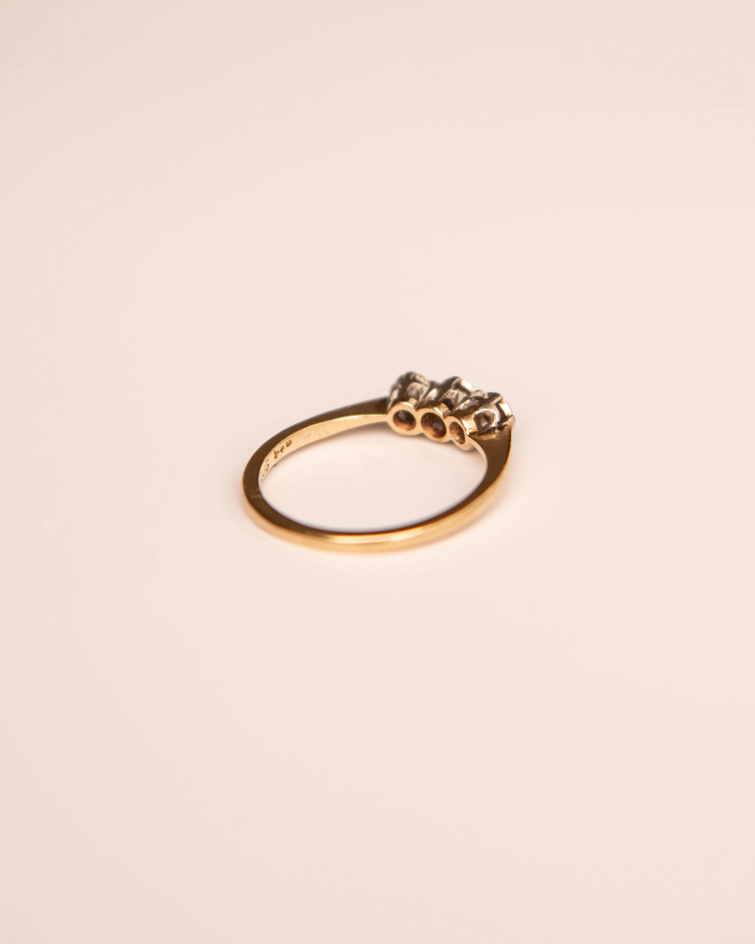 Laurel 9ct Gold Diamond Trilogy Ring sold by Rock n Rose product image thumbnail 5