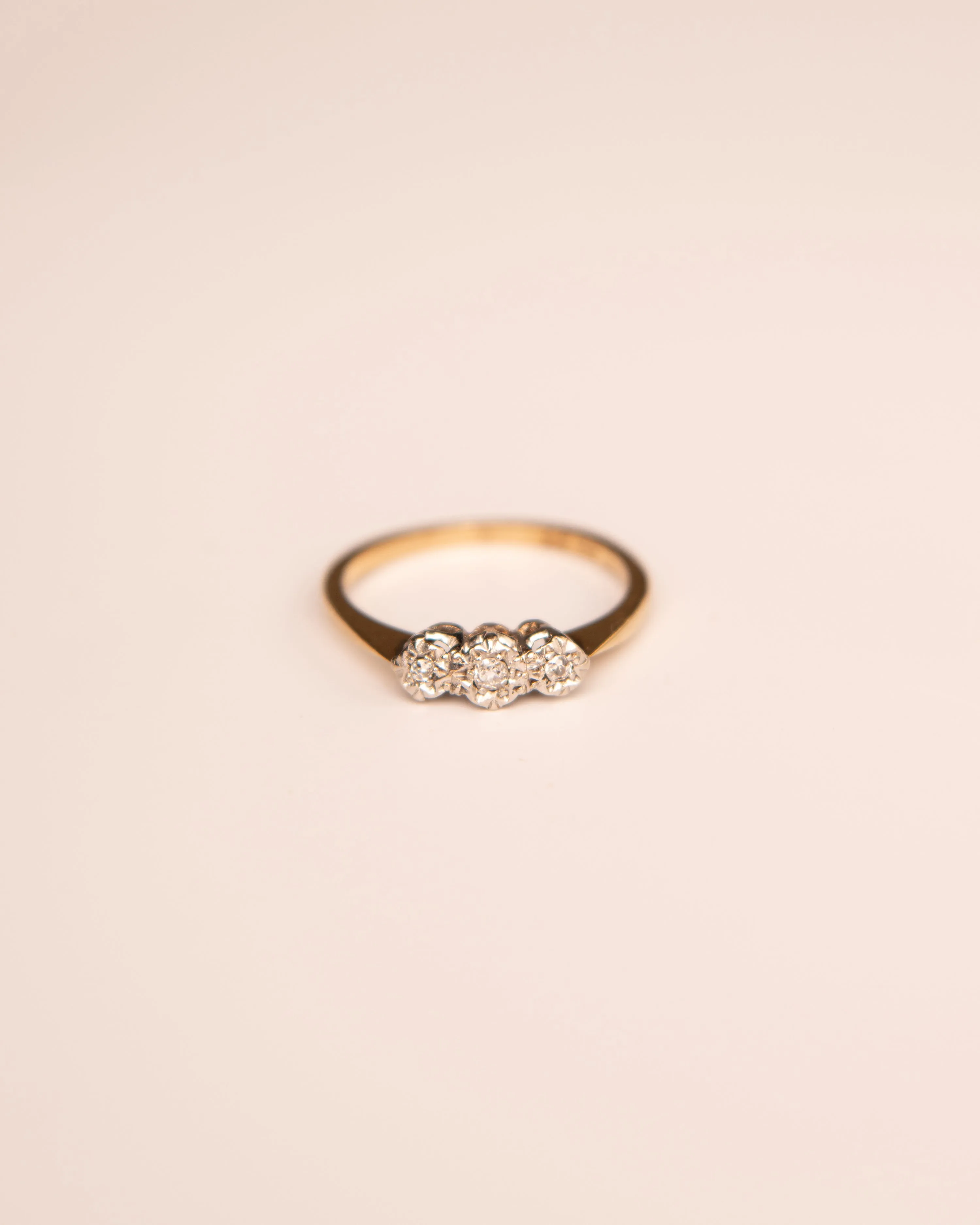 Laurel 9ct Gold Diamond Trilogy Ring sold by Rock n Rose product image thumbnail 3