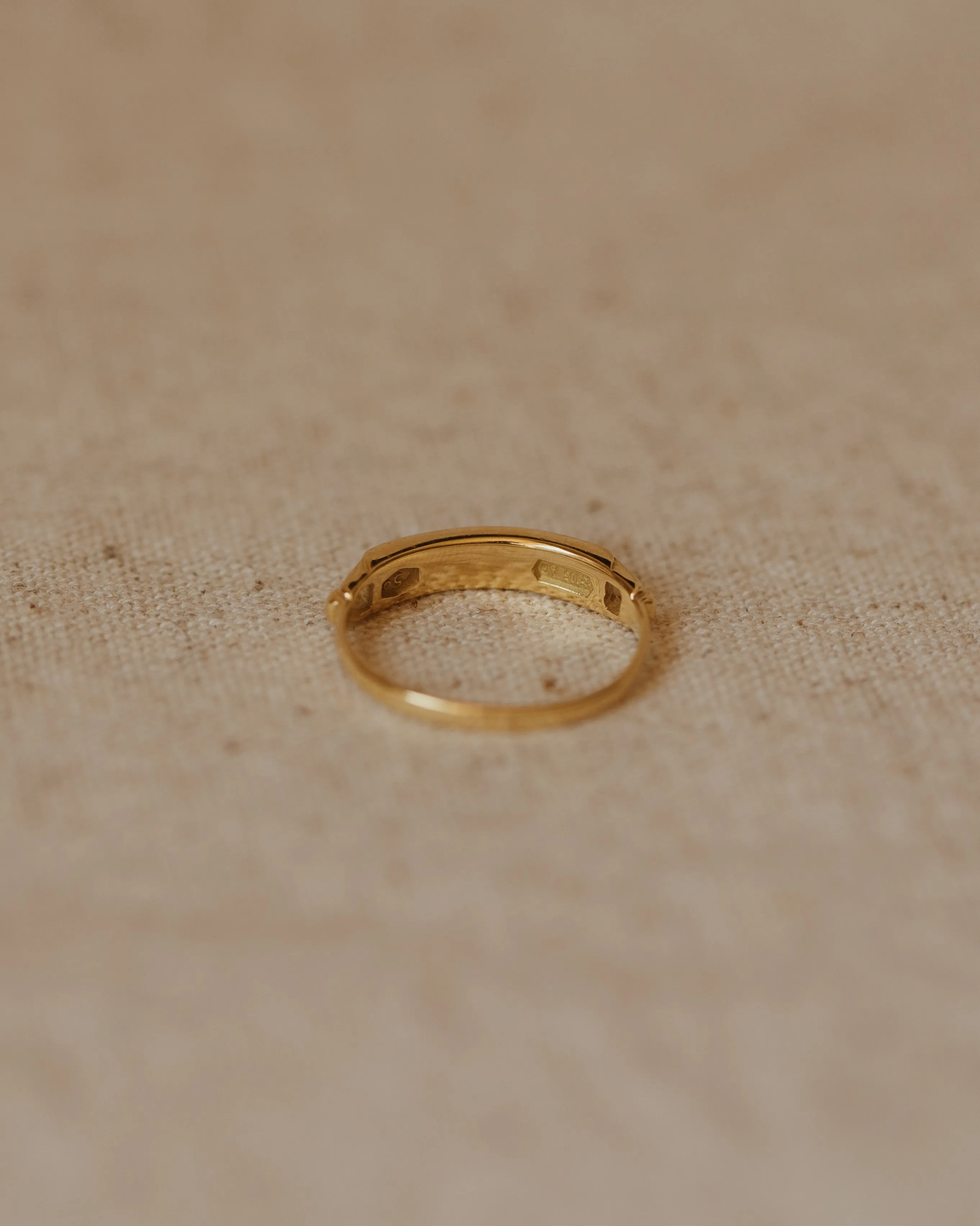 Patience Vintage 18ct Gold Jade Band Ring sold by Rock n Rose product image thumbnail 4