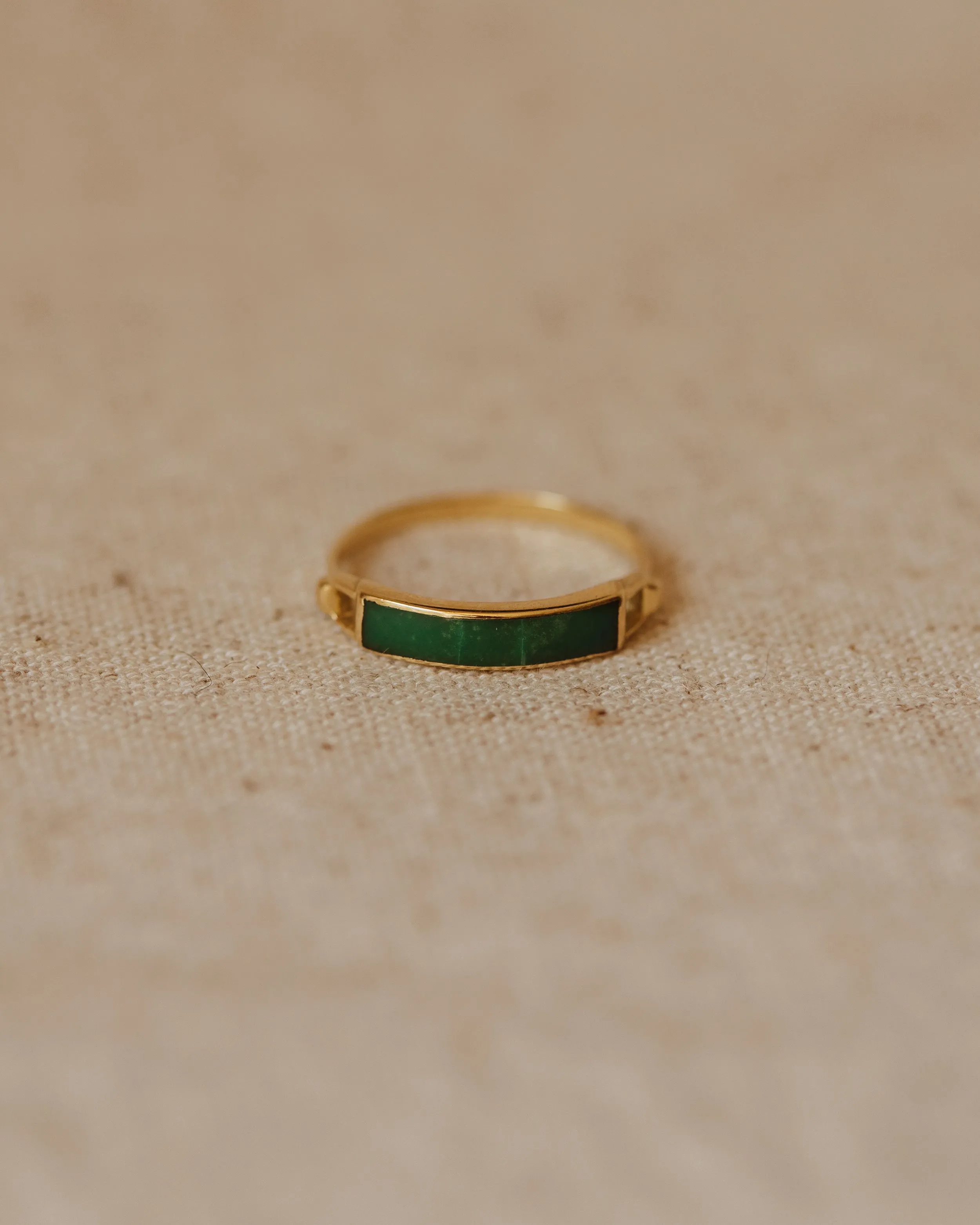 Patience Vintage 18ct Gold Jade Band Ring sold by Rock n Rose
