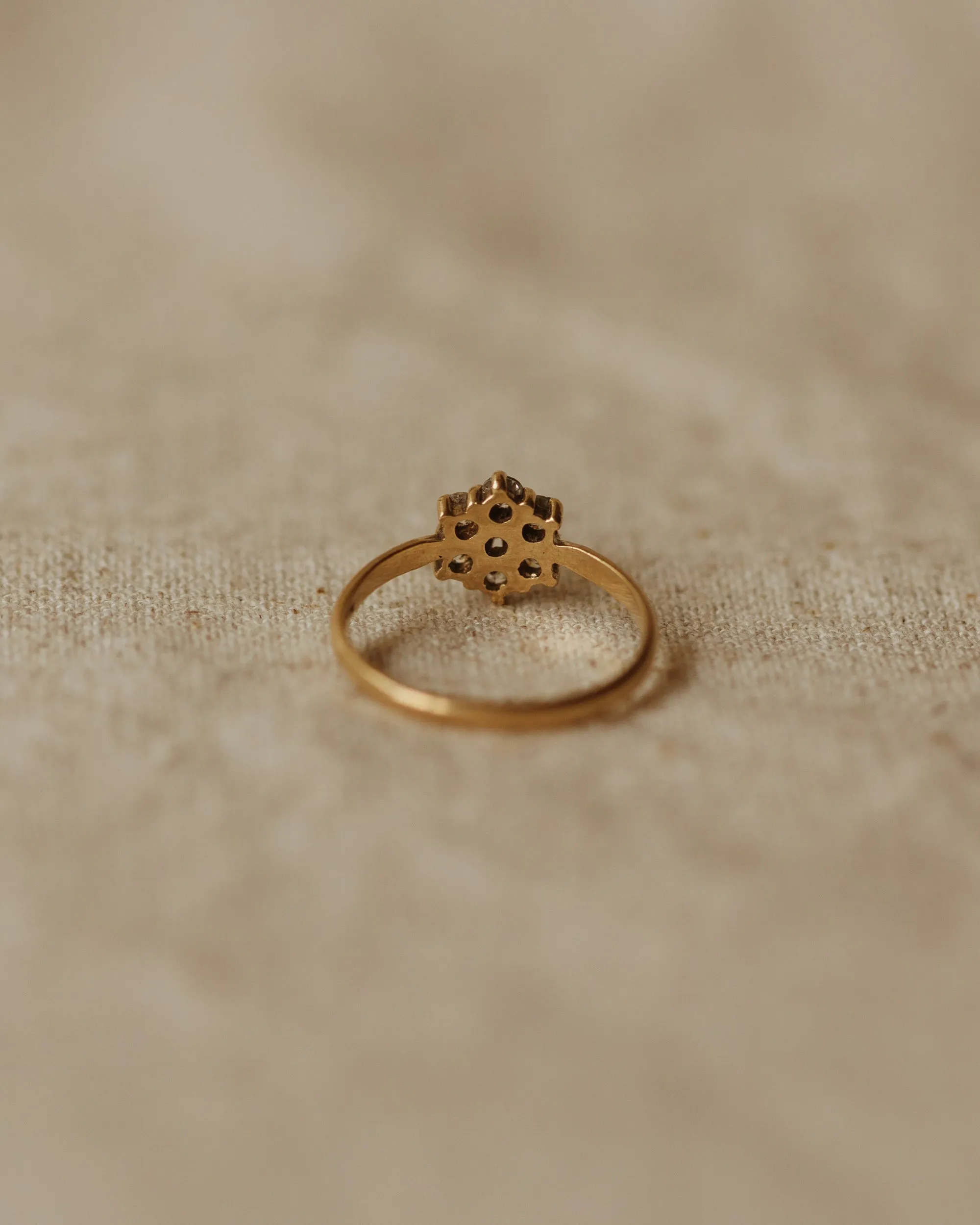 Inez 1981 9ct Gold CZ Cluster Ring sold by Rock n Rose product image thumbnail 4