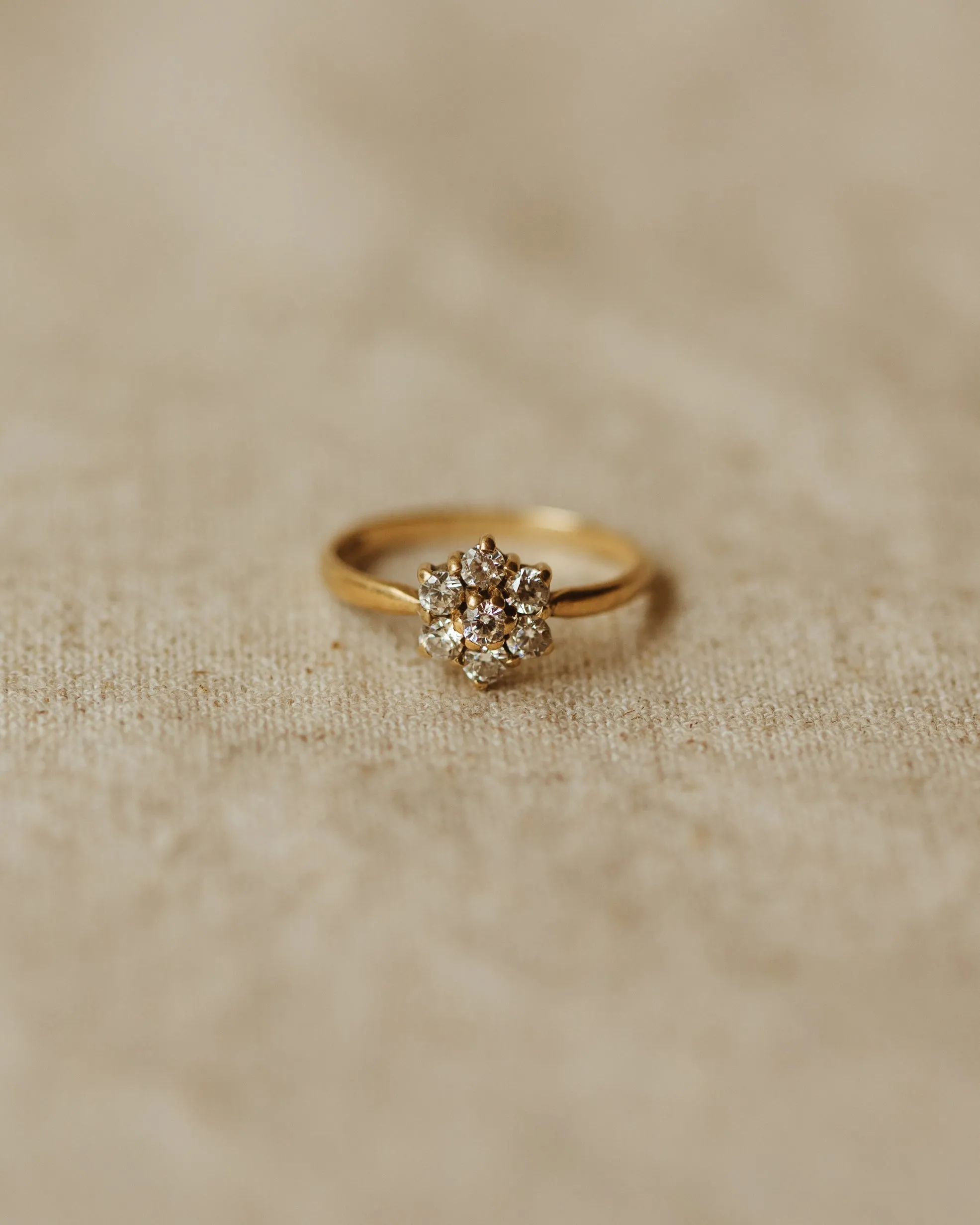 Inez 1981 9ct Gold CZ Cluster Ring sold by Rock n Rose product image thumbnail 2