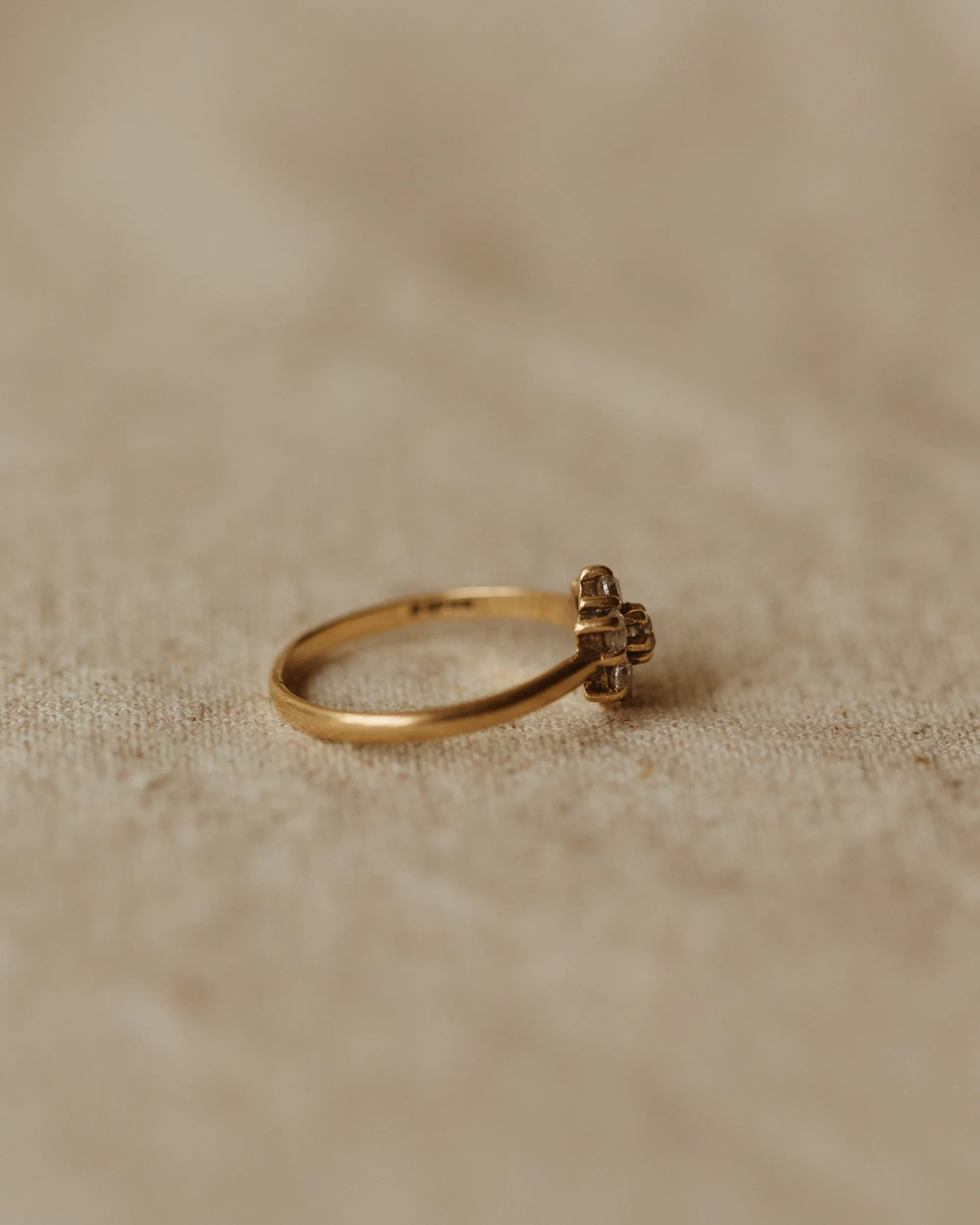 Inez 1981 9ct Gold CZ Cluster Ring sold by Rock n Rose product image thumbnail 3