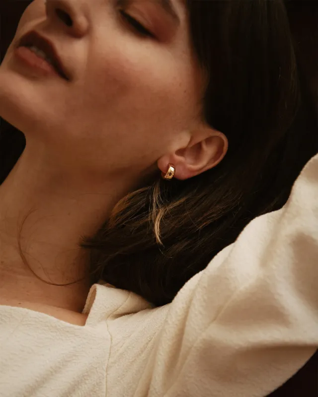 Sylvie Gold Vermeil Hoops sold by Rock n Rose