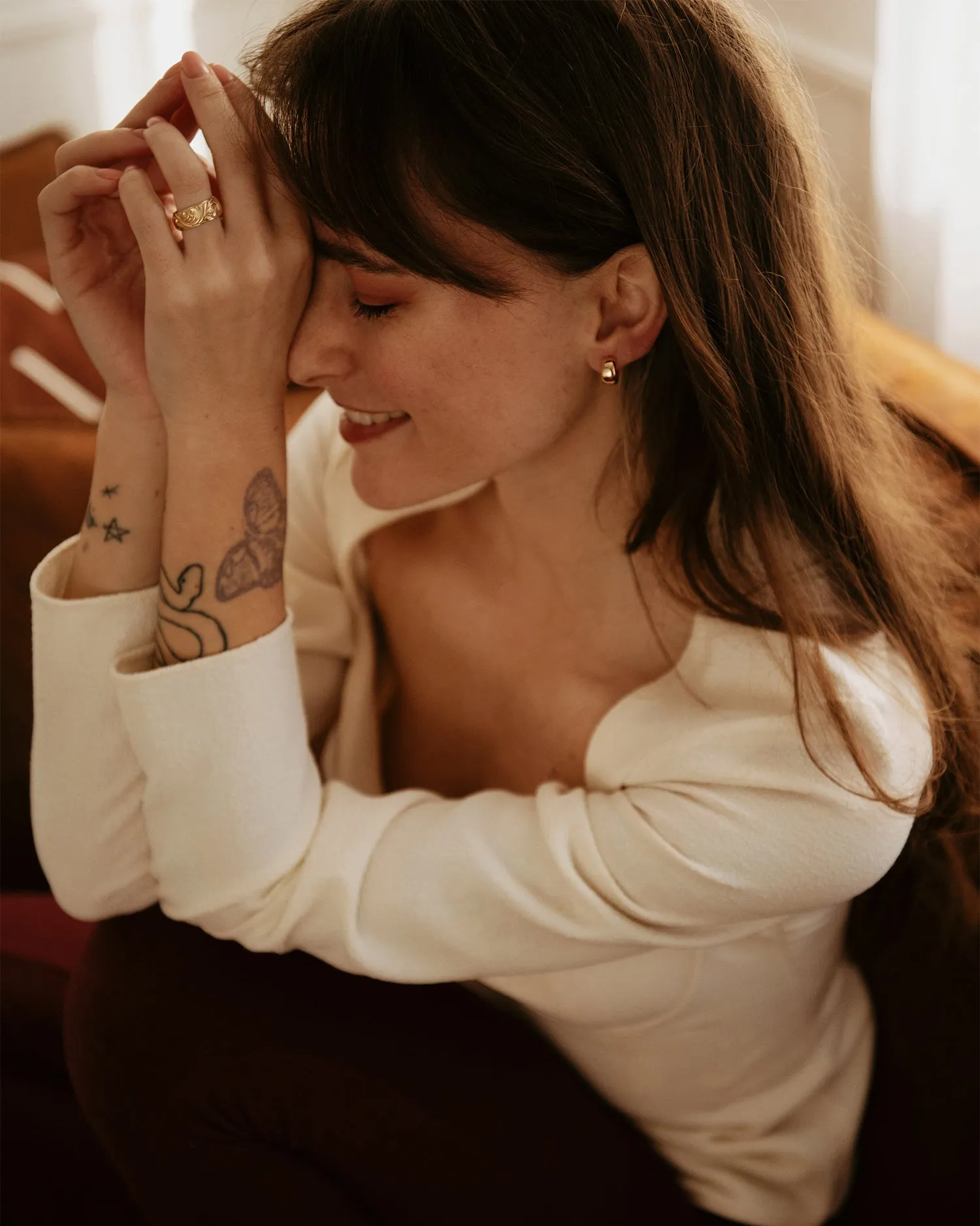 Sylvie Gold Vermeil Hoops sold by Rock n Rose product image thumbnail 4