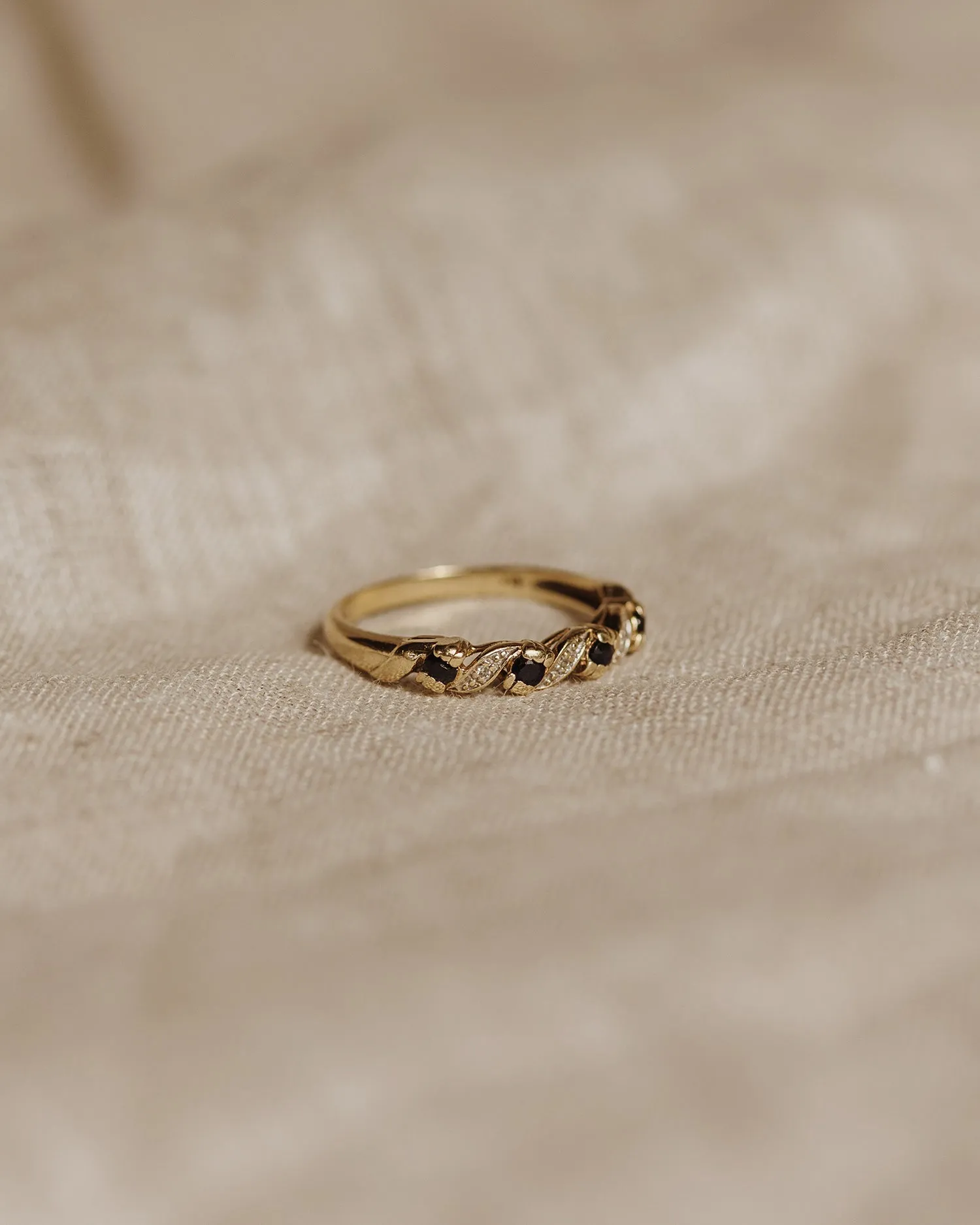 Alma 9ct Gold Sapphire & Diamond Ring sold by Rock n Rose product image thumbnail 3