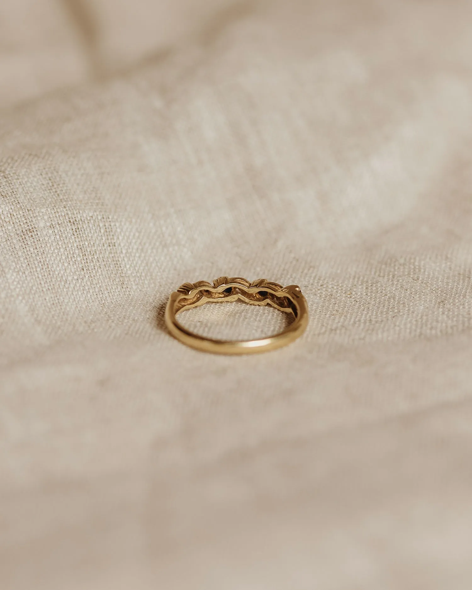 Alma 9ct Gold Sapphire & Diamond Ring sold by Rock n Rose product image thumbnail 4