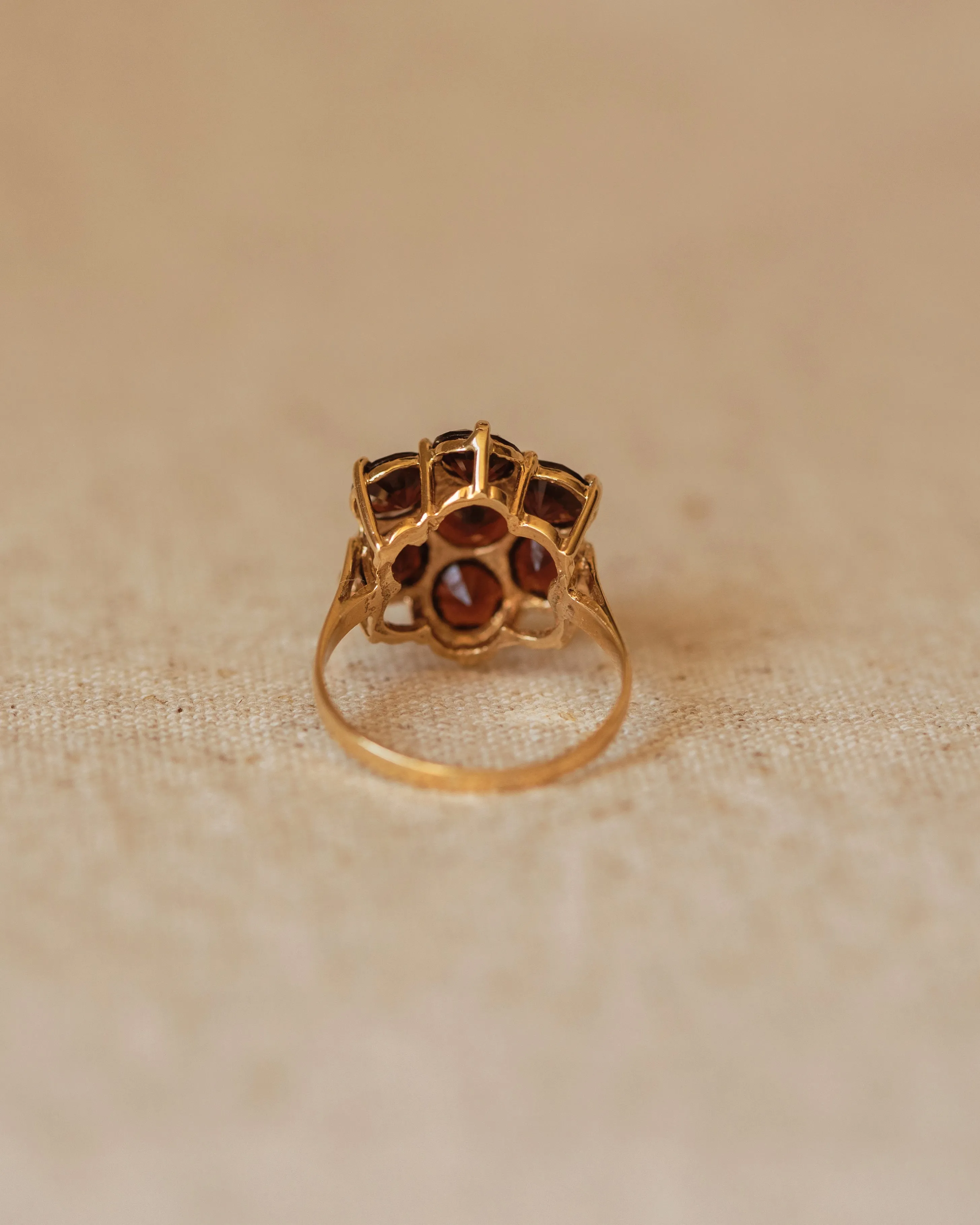 Temperance 1982 9ct Gold Garnet Cluster Ring sold by Rock n Rose product image thumbnail 3