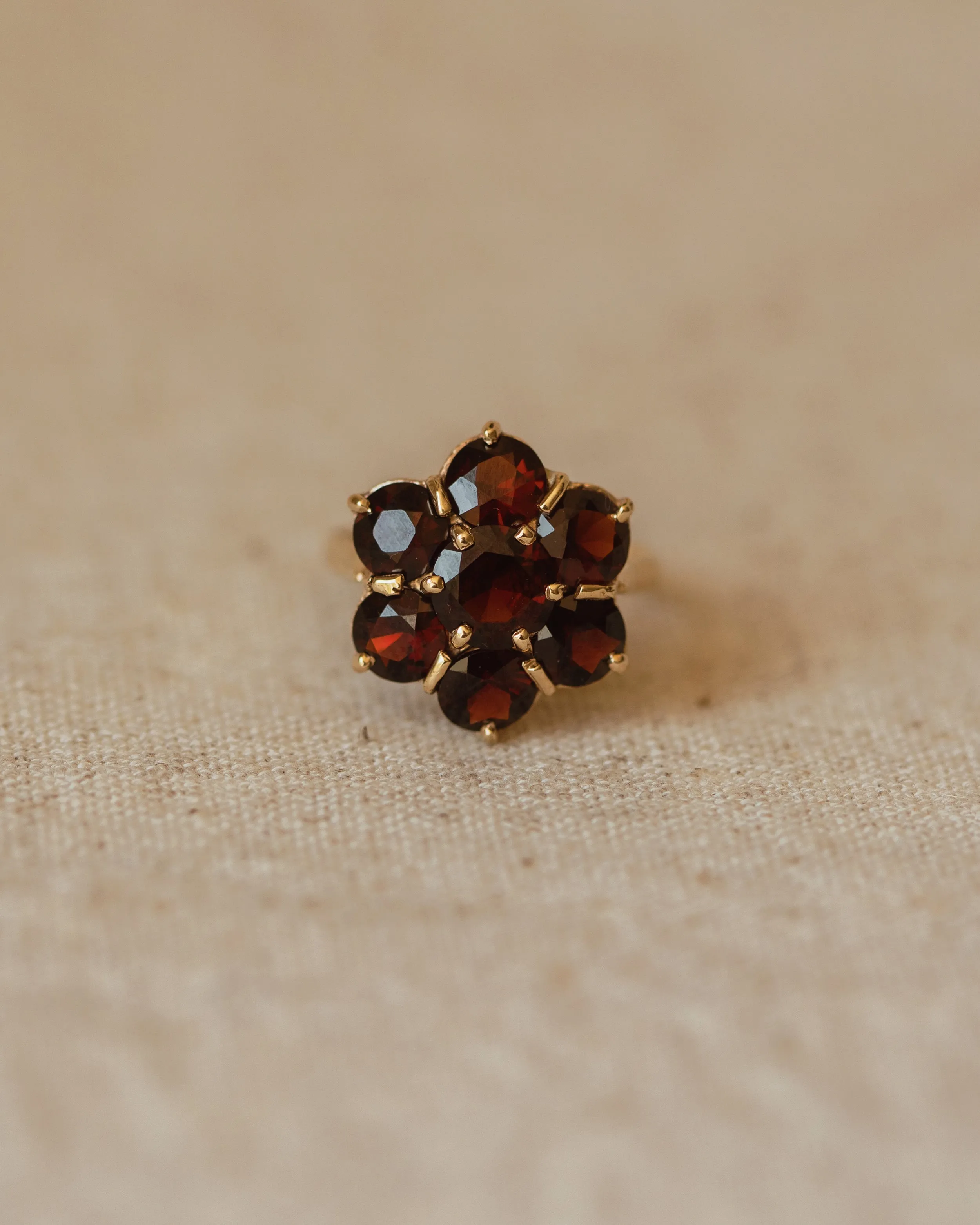 Temperance 1982 9ct Gold Garnet Cluster Ring sold by Rock n Rose product image thumbnail 2