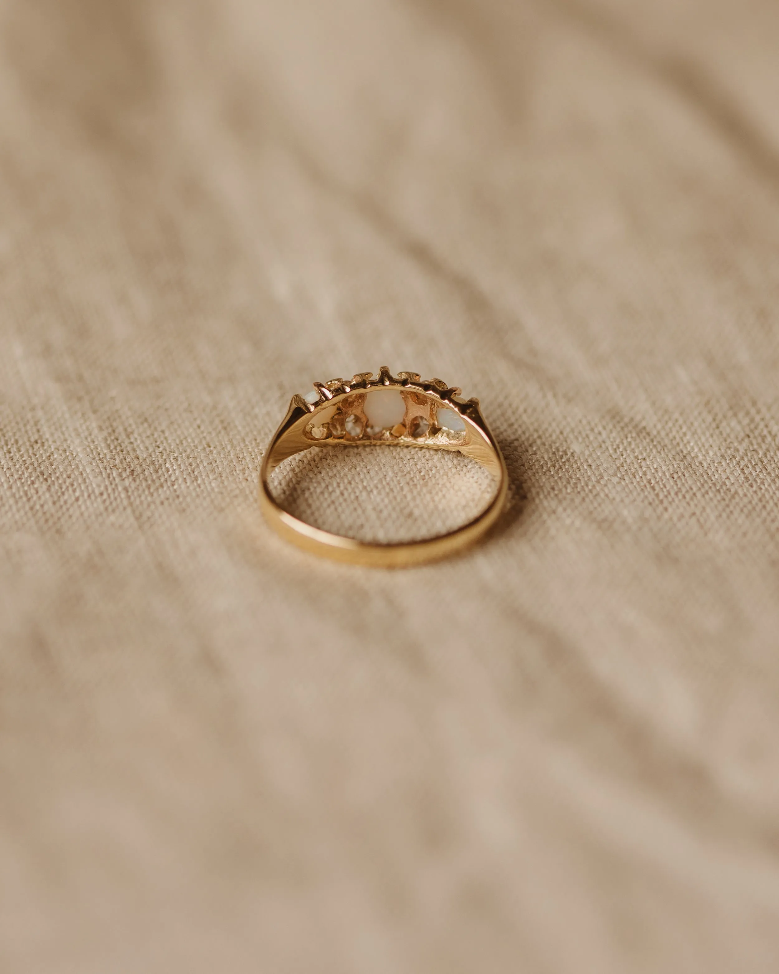 Phoebe 1985 9ct Gold Opal Trilogy Ring sold by Rock n Rose product image thumbnail 5