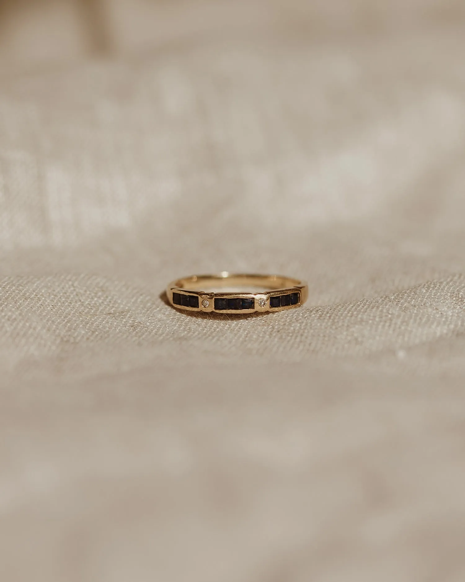 Lavinia 9ct Gold Sapphire & Diamond Ring sold by Rock n Rose