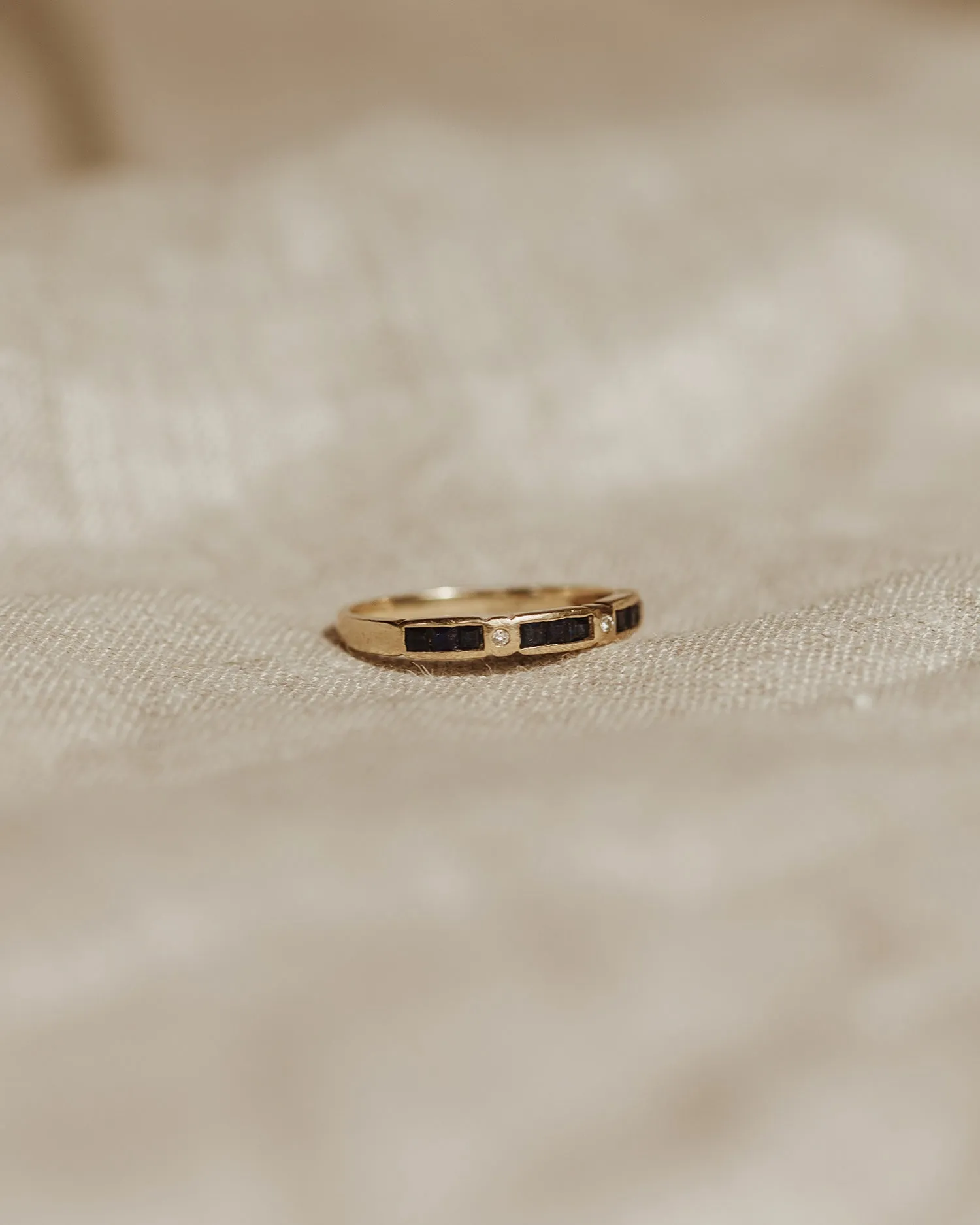 Lavinia 9ct Gold Sapphire & Diamond Ring sold by Rock n Rose product image thumbnail 5