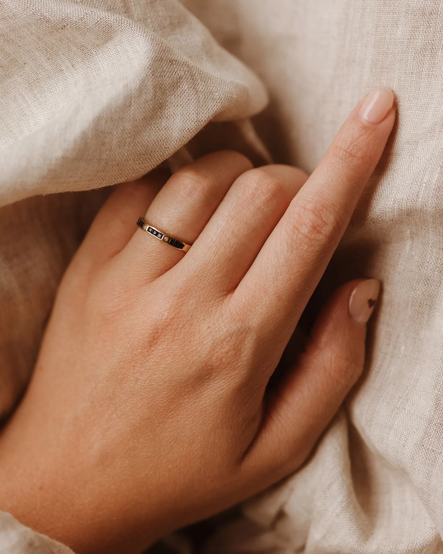 Lavinia 9ct Gold Sapphire & Diamond Ring sold by Rock n Rose product image thumbnail 2