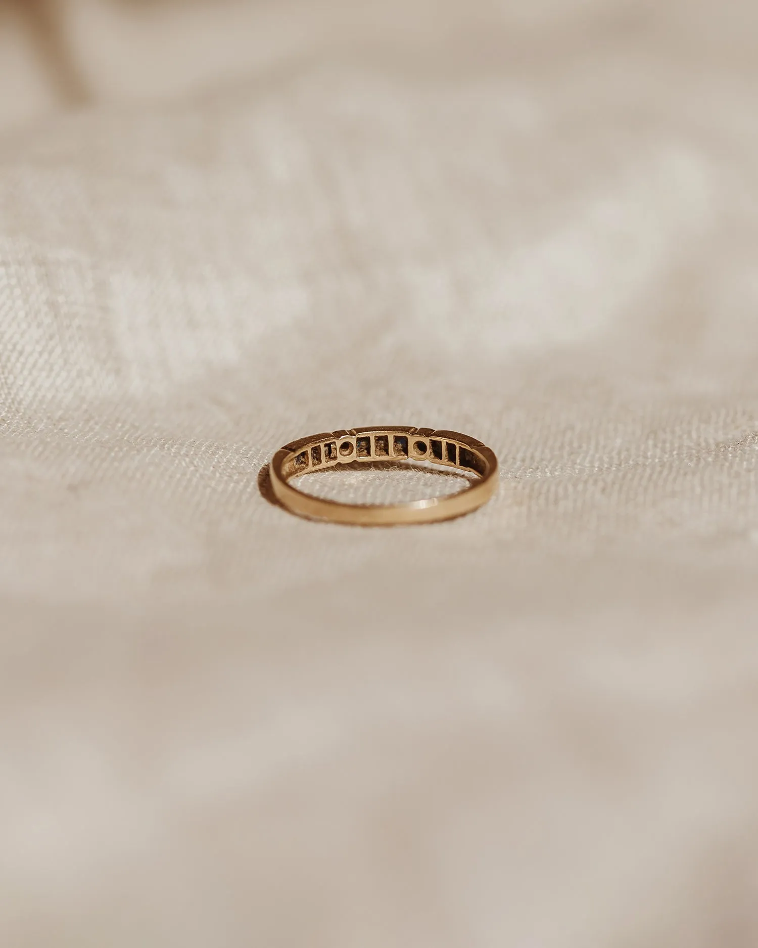 Lavinia 9ct Gold Sapphire & Diamond Ring sold by Rock n Rose product image thumbnail 4