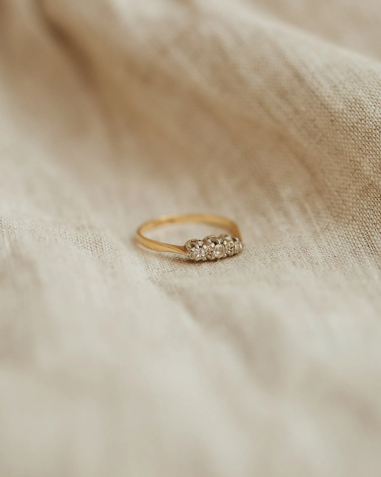 Peggy 18ct Gold Diamond Trilogy Ring sold by Rock n Rose product image thumbnail 3