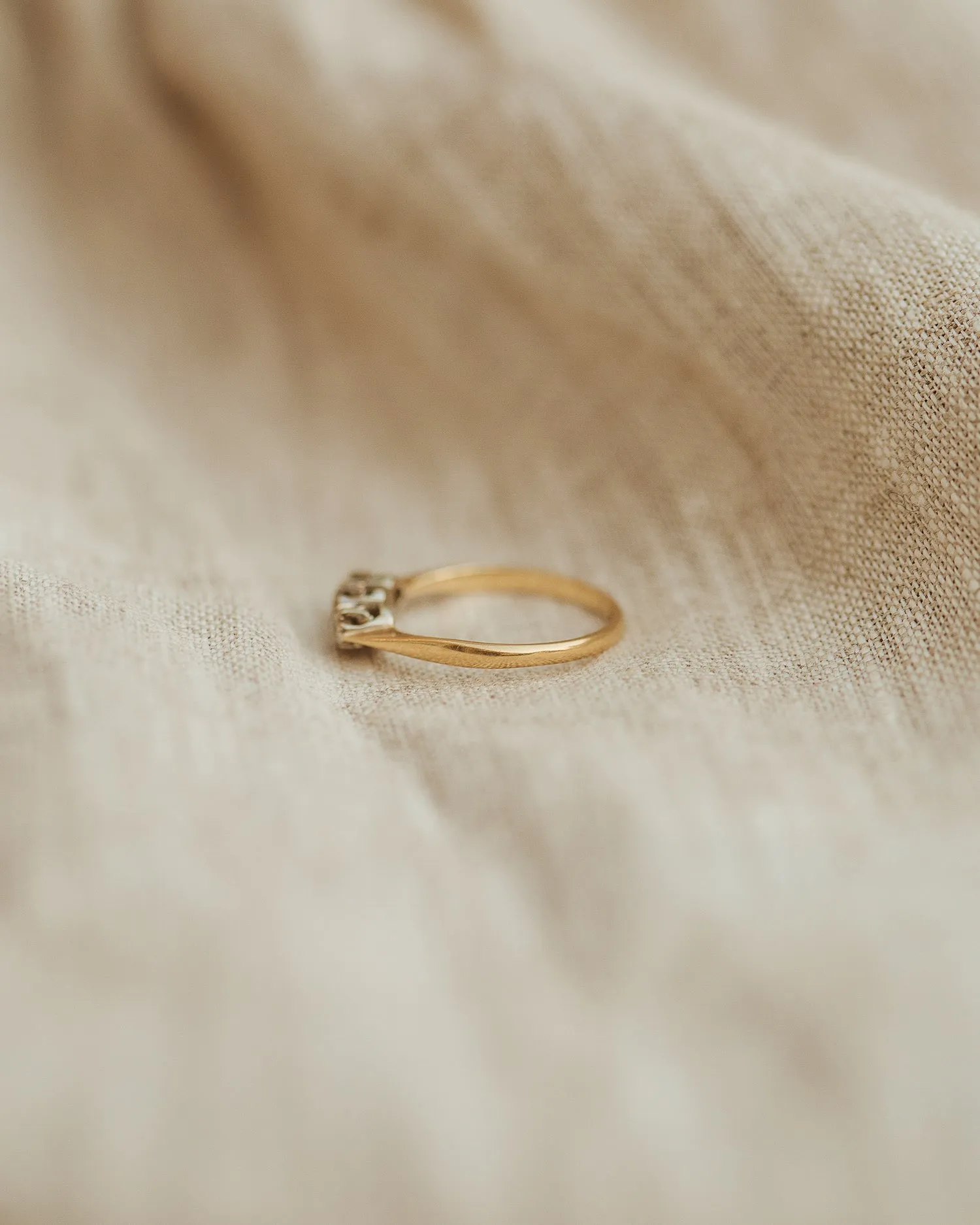 Peggy 18ct Gold Diamond Trilogy Ring sold by Rock n Rose product image thumbnail 5