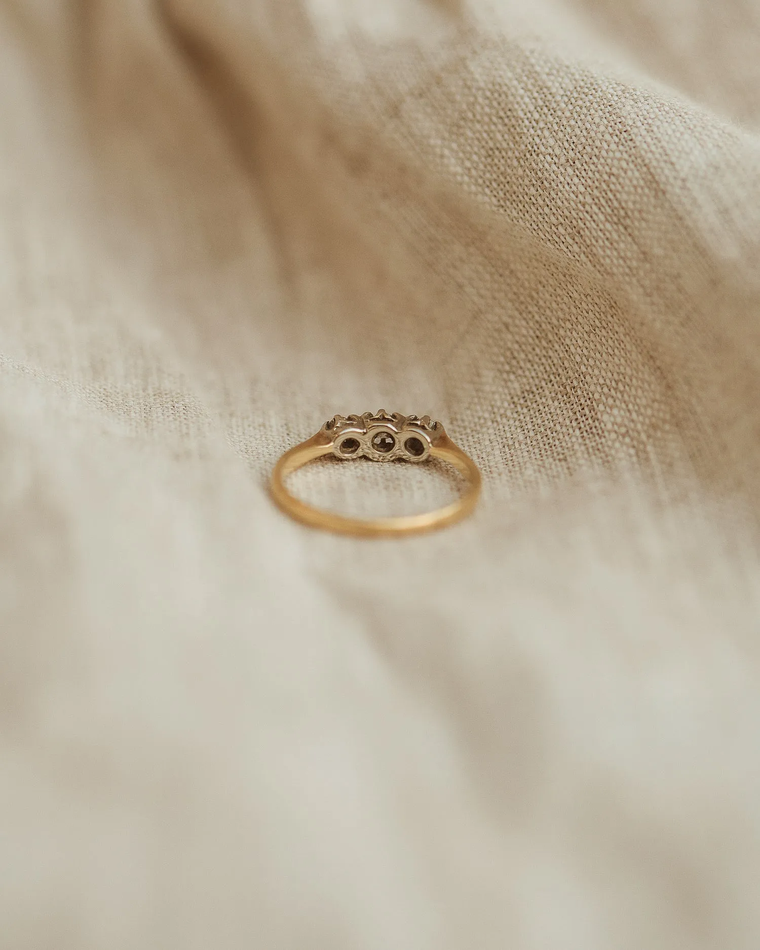 Peggy 18ct Gold Diamond Trilogy Ring sold by Rock n Rose product image thumbnail 4