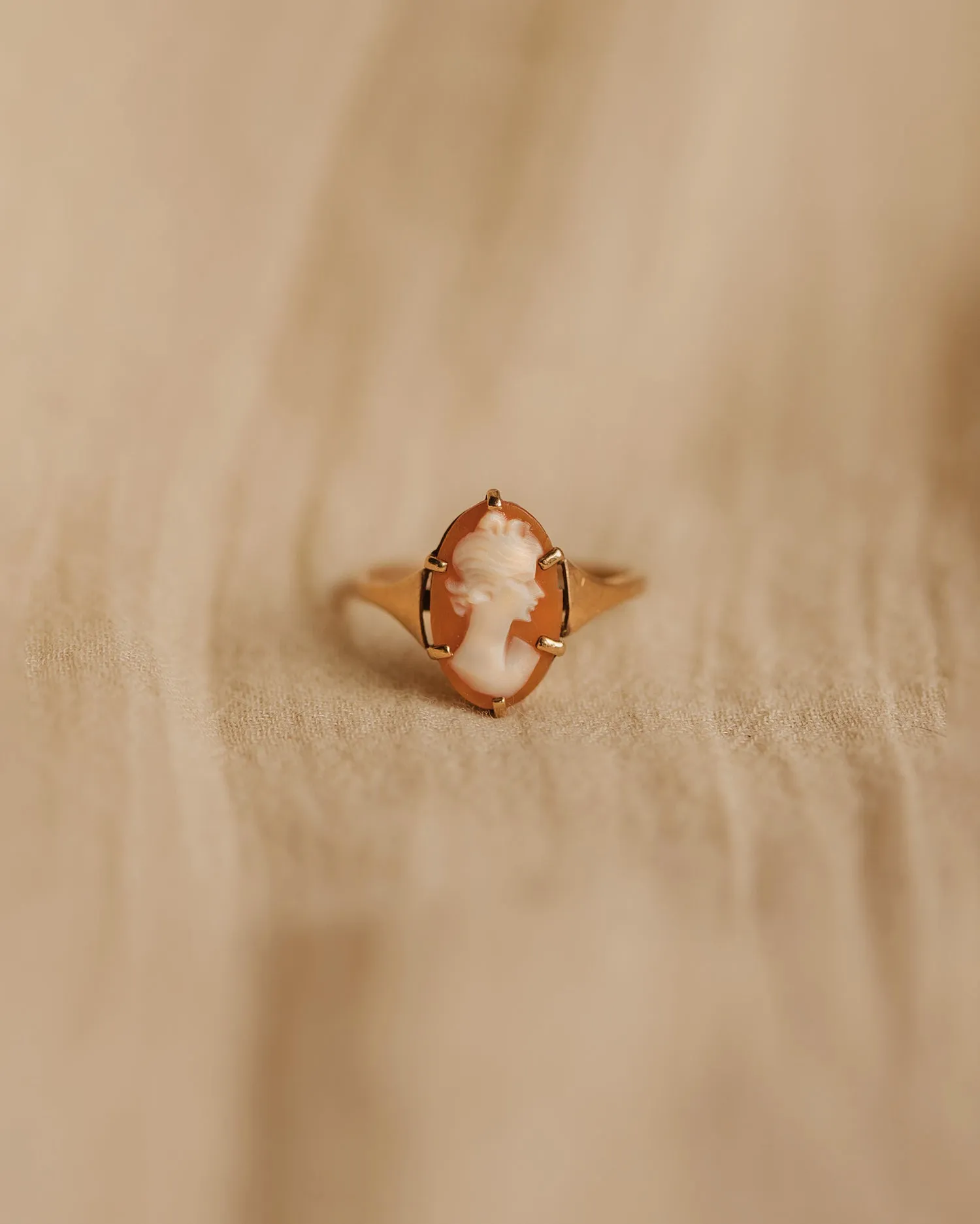 Constance Vintage 9ct Gold Cameo Ring sold by Rock n Rose product image thumbnail 2