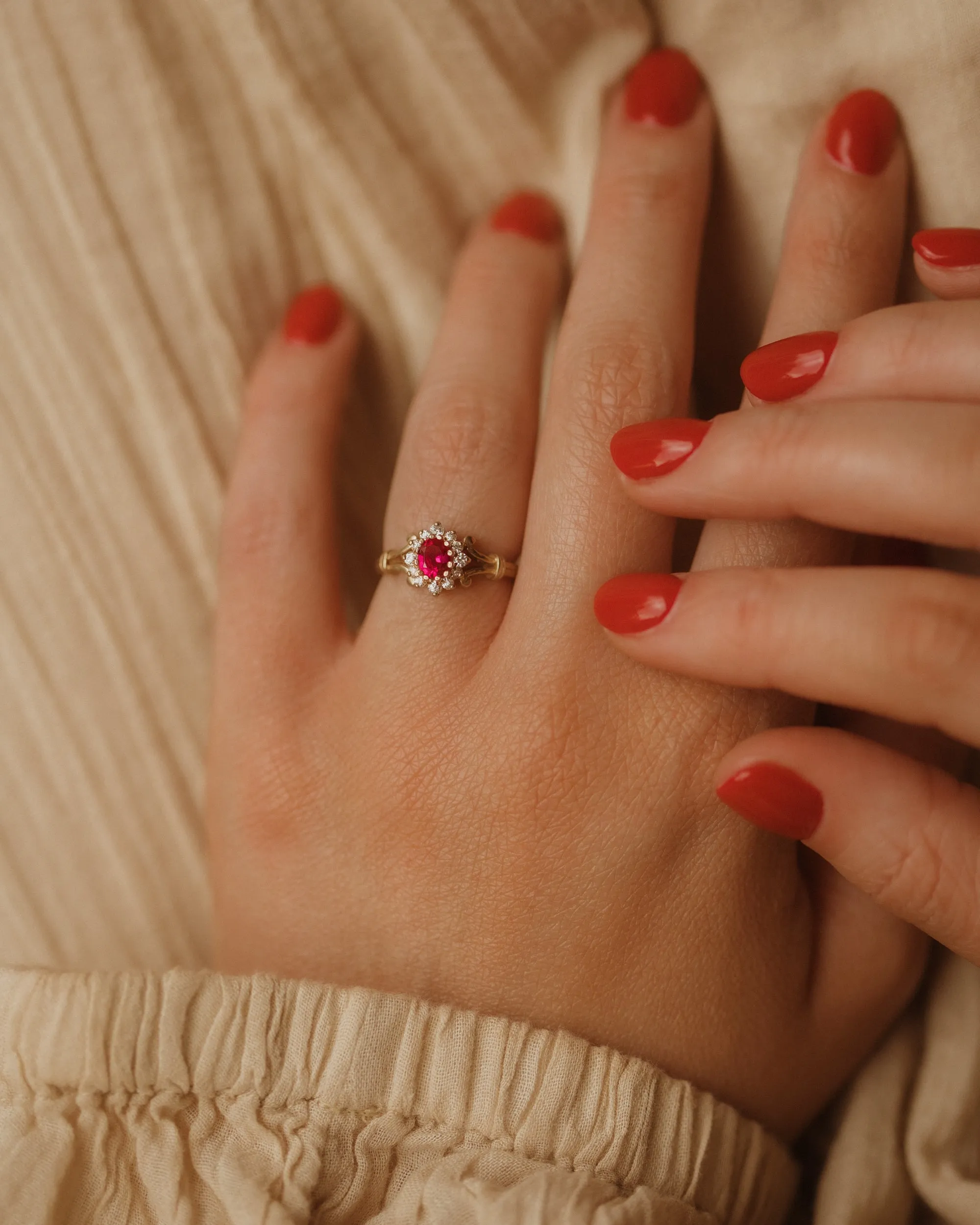 Eleanor 9ct Gold Vintage Ruby Ring sold by Rock n Rose product image thumbnail 2