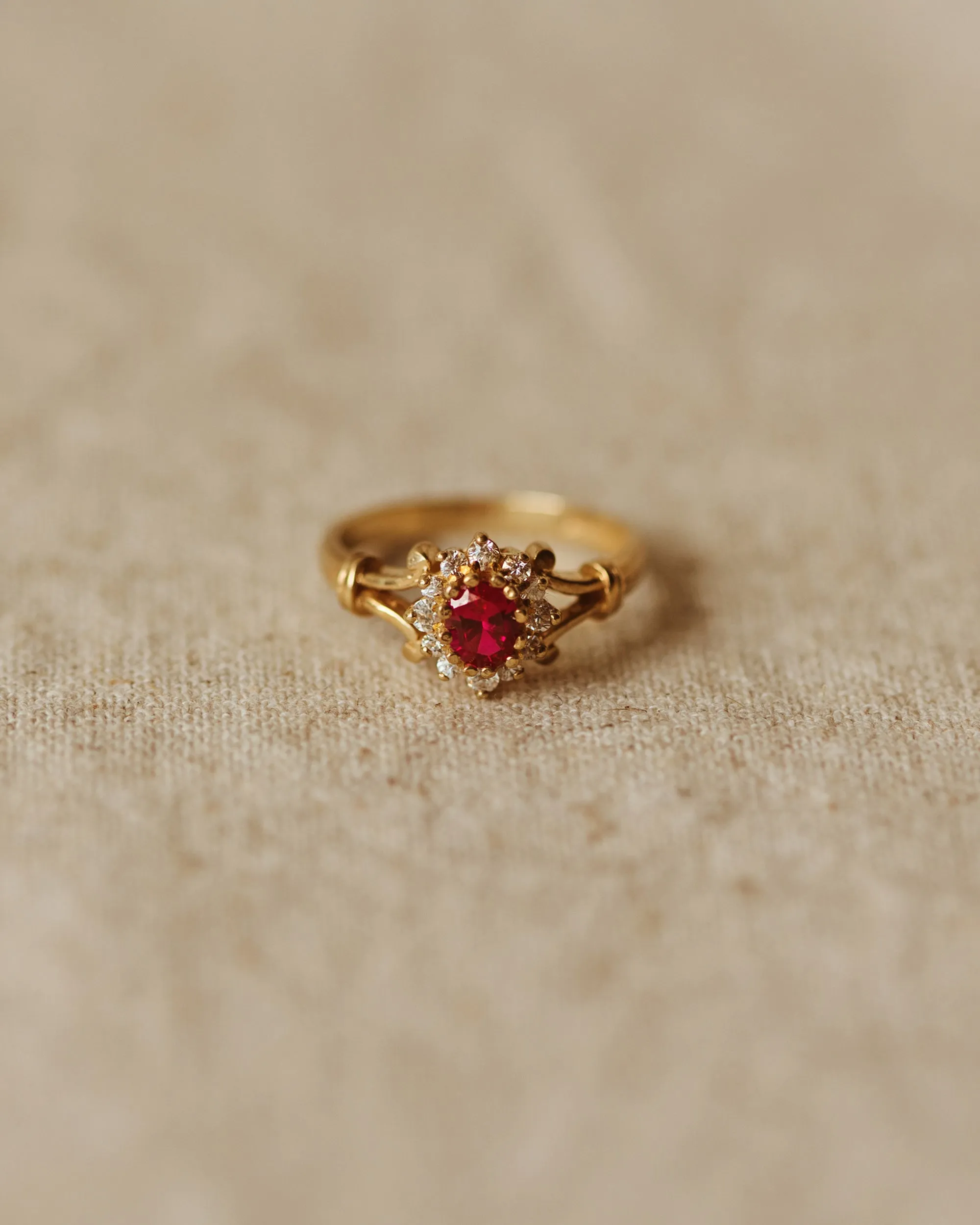Eleanor 9ct Gold Vintage Ruby Ring sold by Rock n Rose