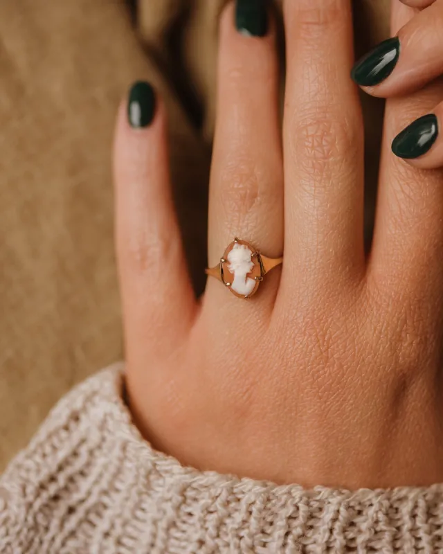 Constance Vintage 9ct Gold Cameo Ring sold by Rock n Rose