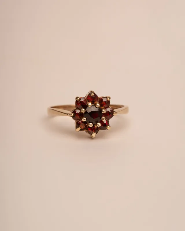 Liza 9ct Gold Garnet Cluster Ring sold by Rock n Rose