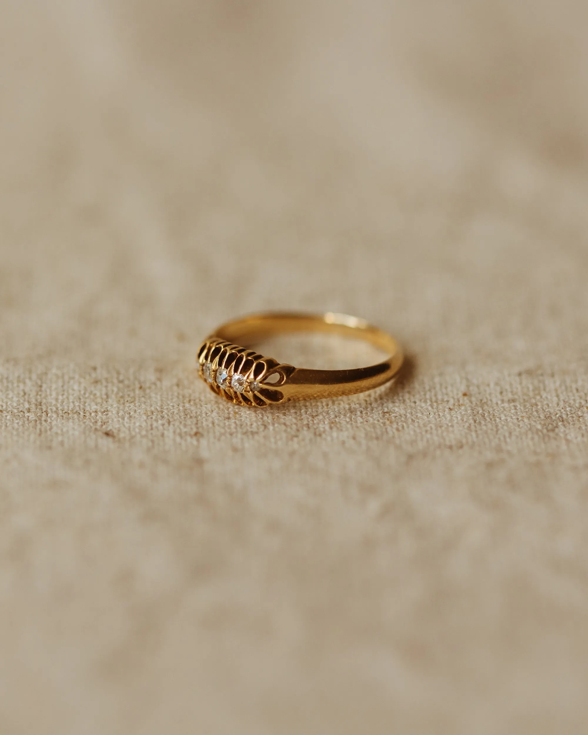 Olga Antique 18ct Gold Diamond Ring sold by Rock n Rose product image thumbnail 3