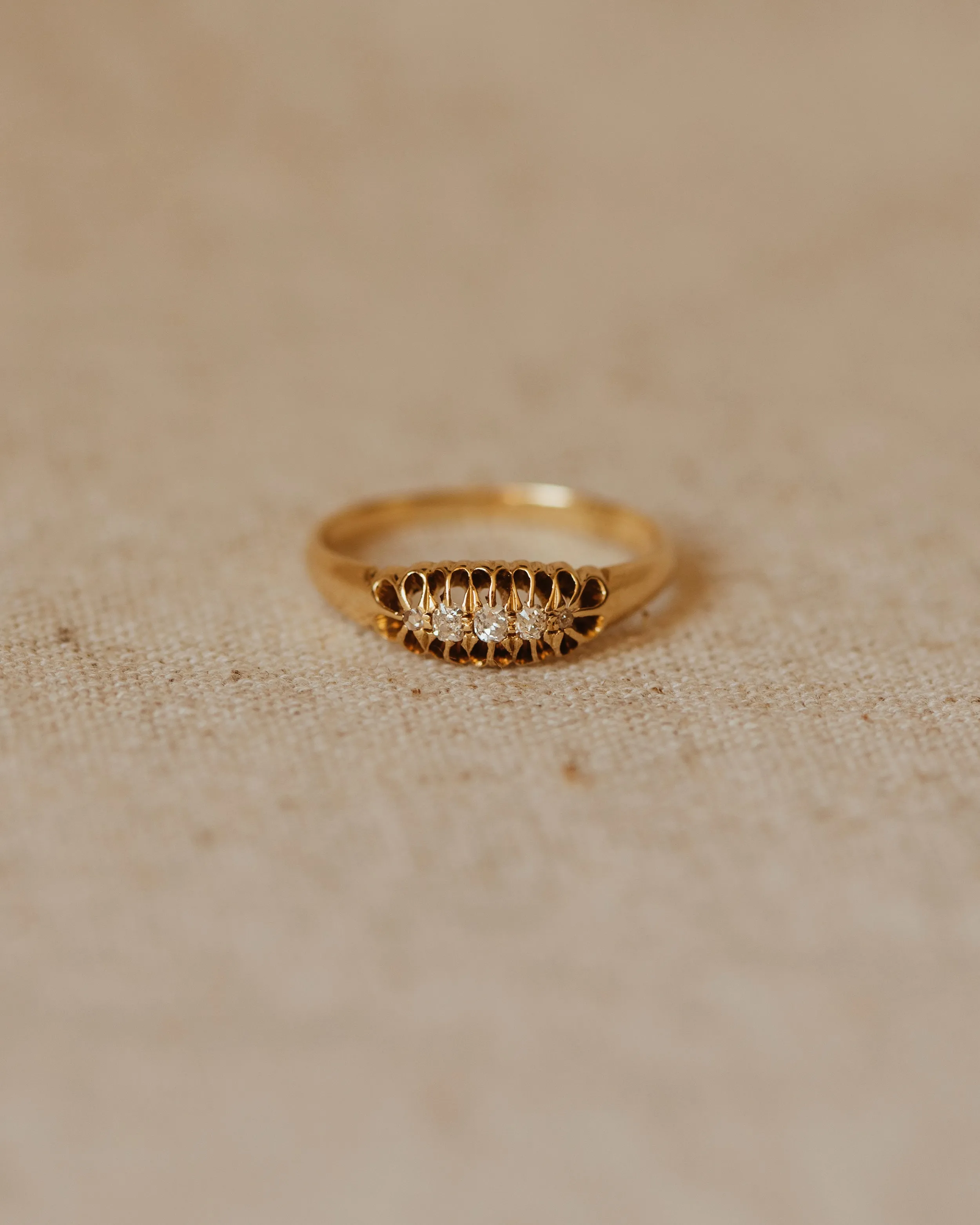 Olga Antique 18ct Gold Diamond Ring sold by Rock n Rose product image thumbnail 2