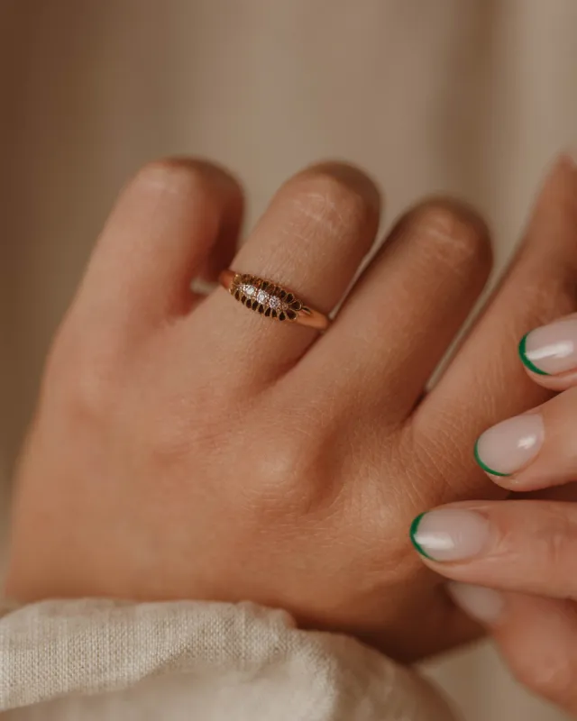 Olga Antique 18ct Gold Diamond Ring sold by Rock n Rose