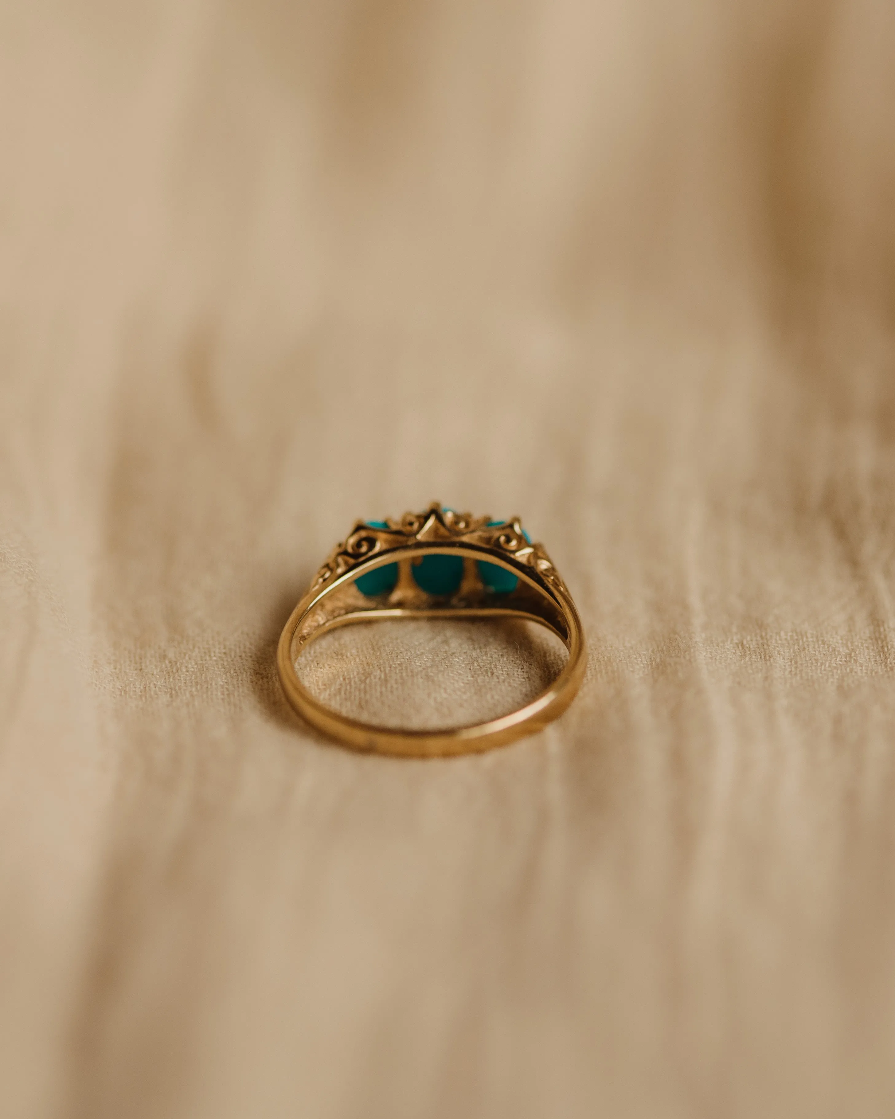 Jean Vintage 9ct Gold Turquoise Ring sold by Rock n Rose product image thumbnail 4