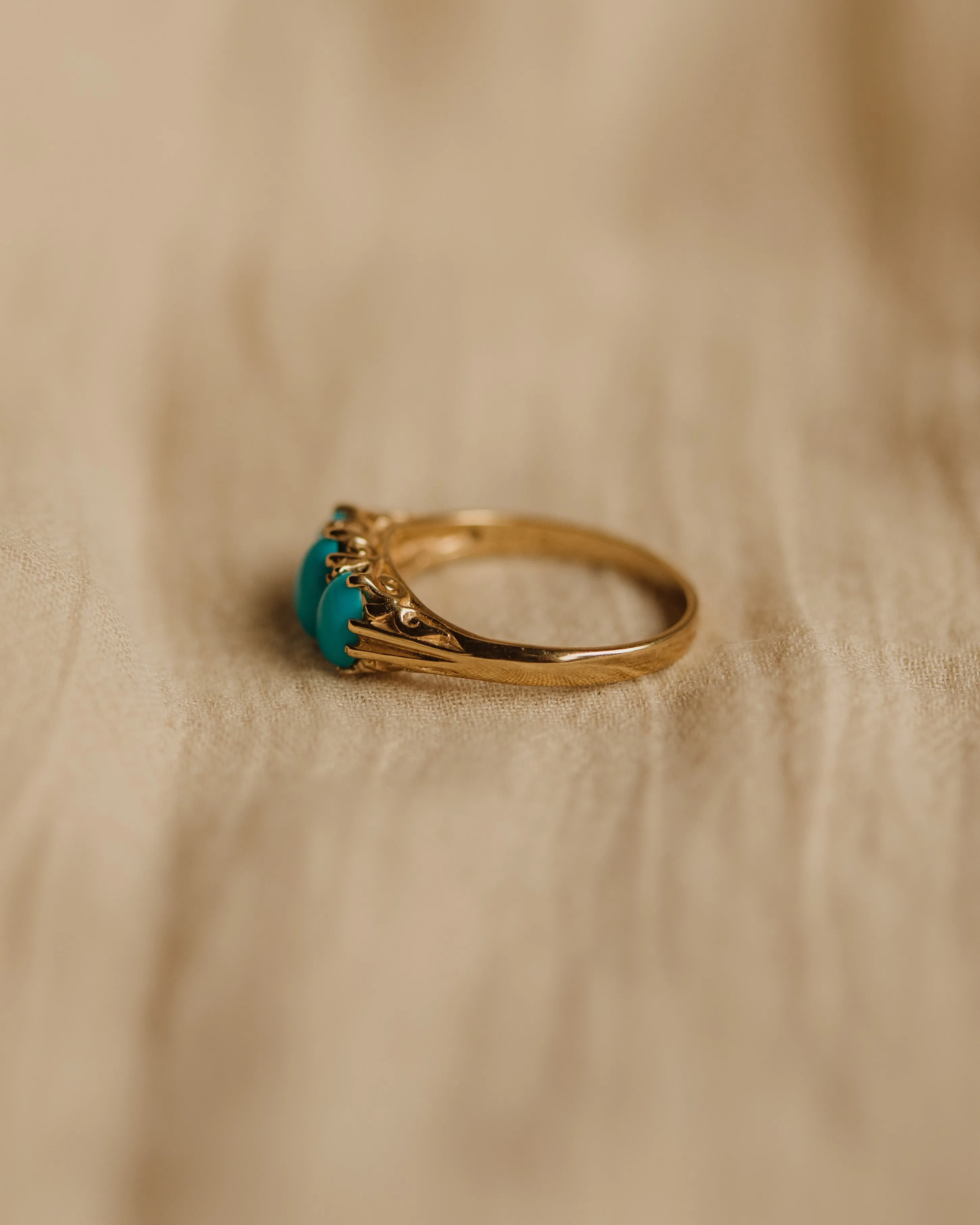 Jean Vintage 9ct Gold Turquoise Ring sold by Rock n Rose product image thumbnail 5