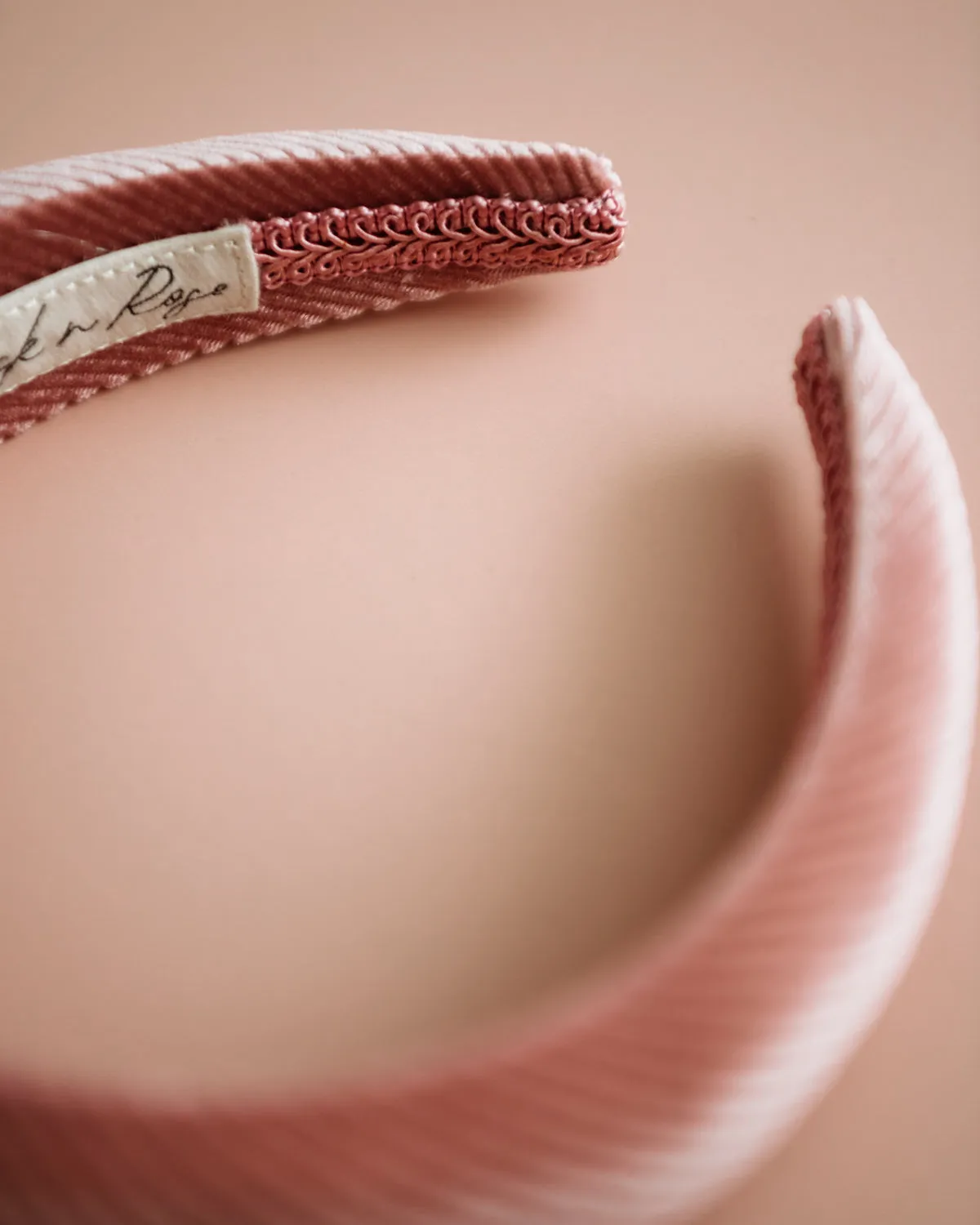 Vera Blush Pink Velvet Padded Headband sold by Rock n Rose product image thumbnail 2