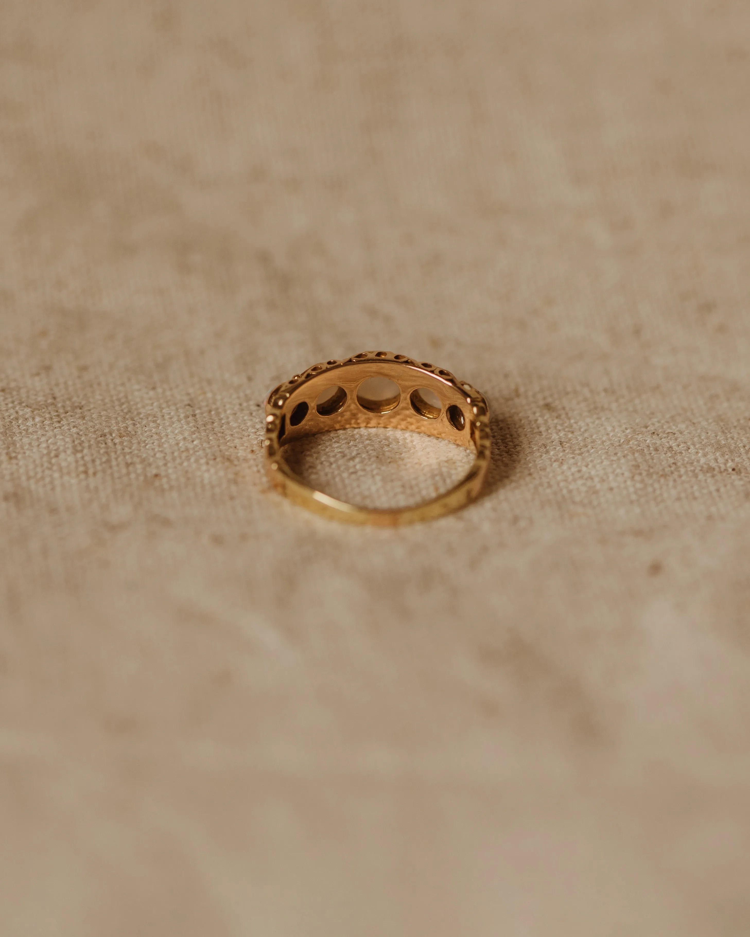 Adeline Vintage 18ct Gold Opal Five Stone Ring sold by Rock n Rose product image thumbnail 5